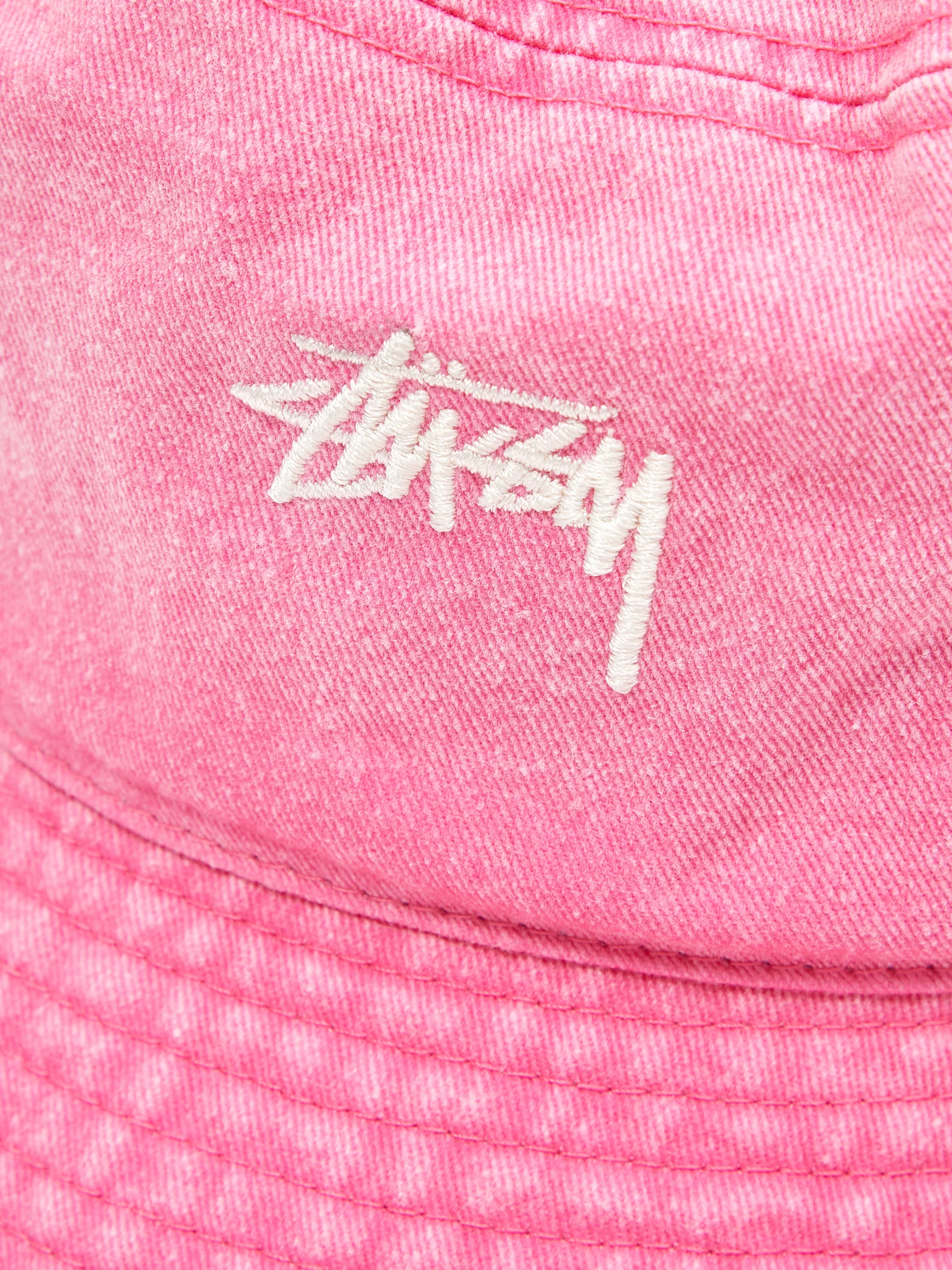 Stussy Washed Stock Bucket Hat - Magenta - Image 2