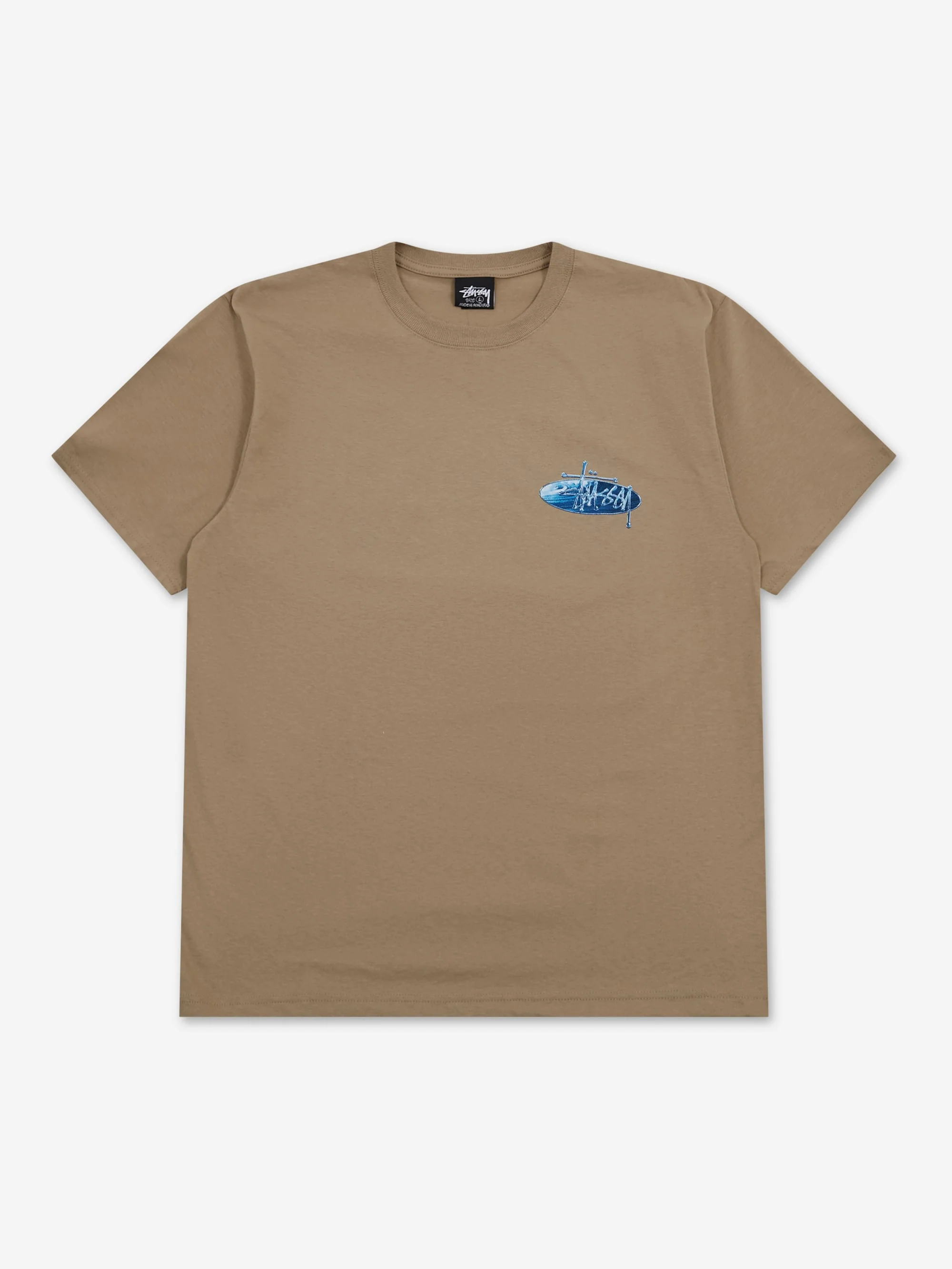 Stussy Wave Oval Tee - Khaki