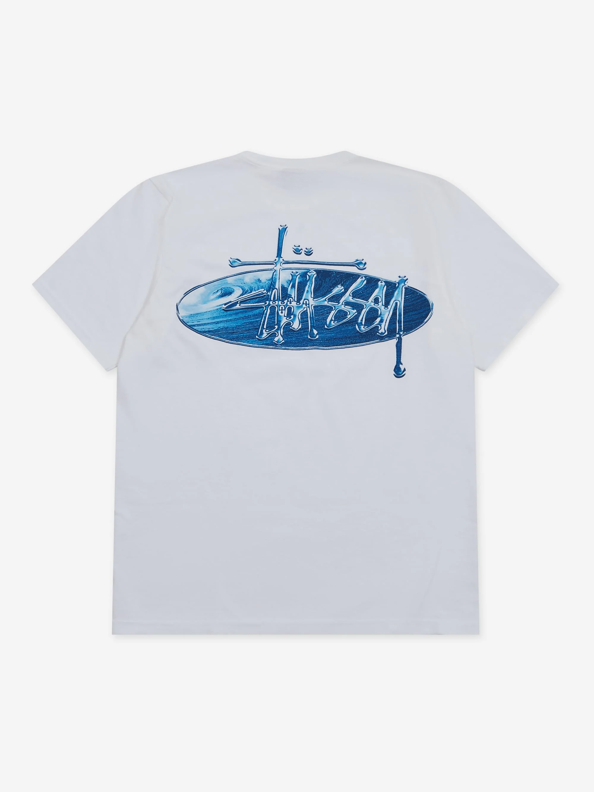 Stussy Wave Oval Tee - White - Image 3