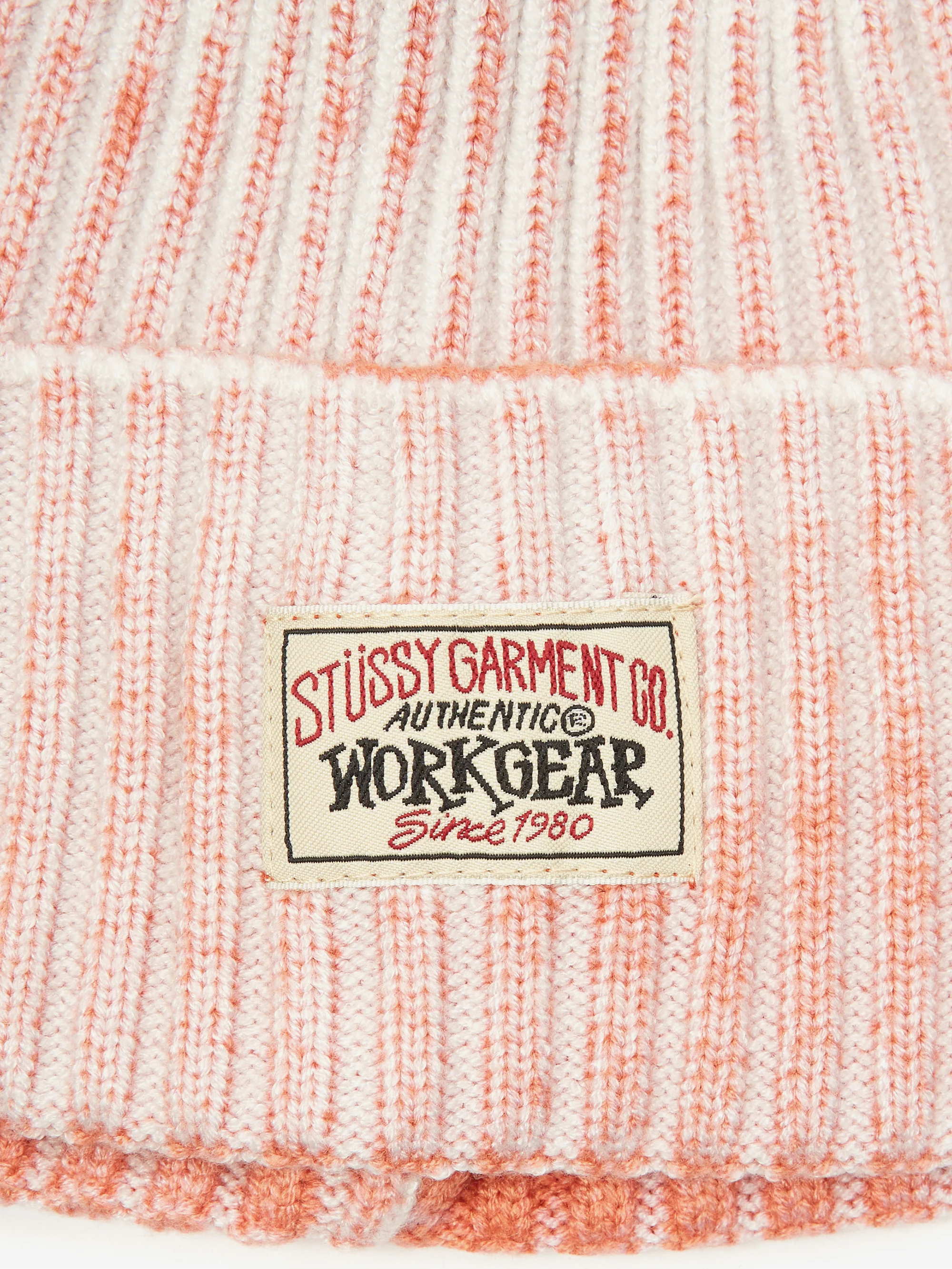 Stussy Workgear Spray Cuff Beanie - Orange - Image 2