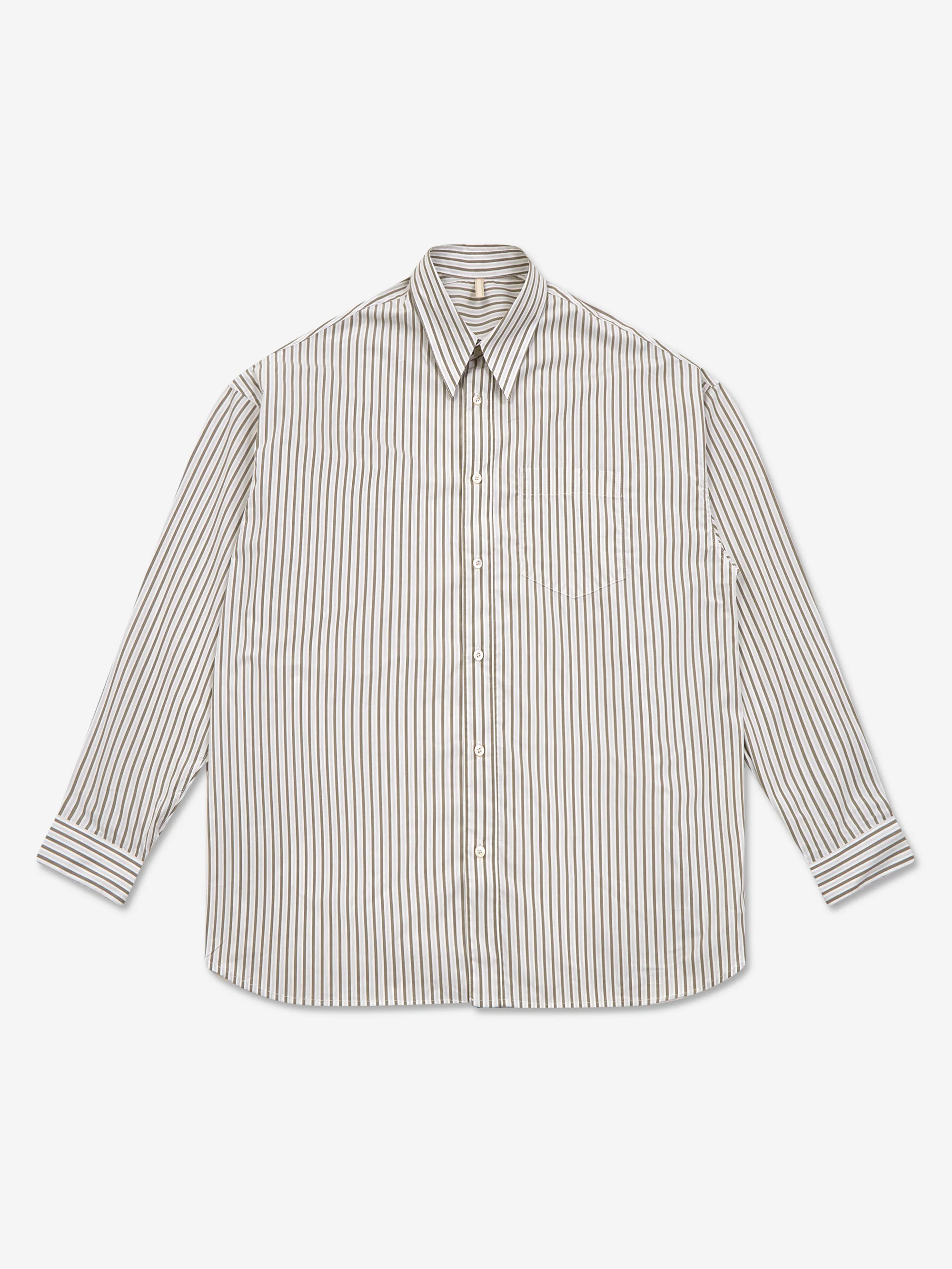 Sunflower Stable Shirt - Khaki Pinstripe