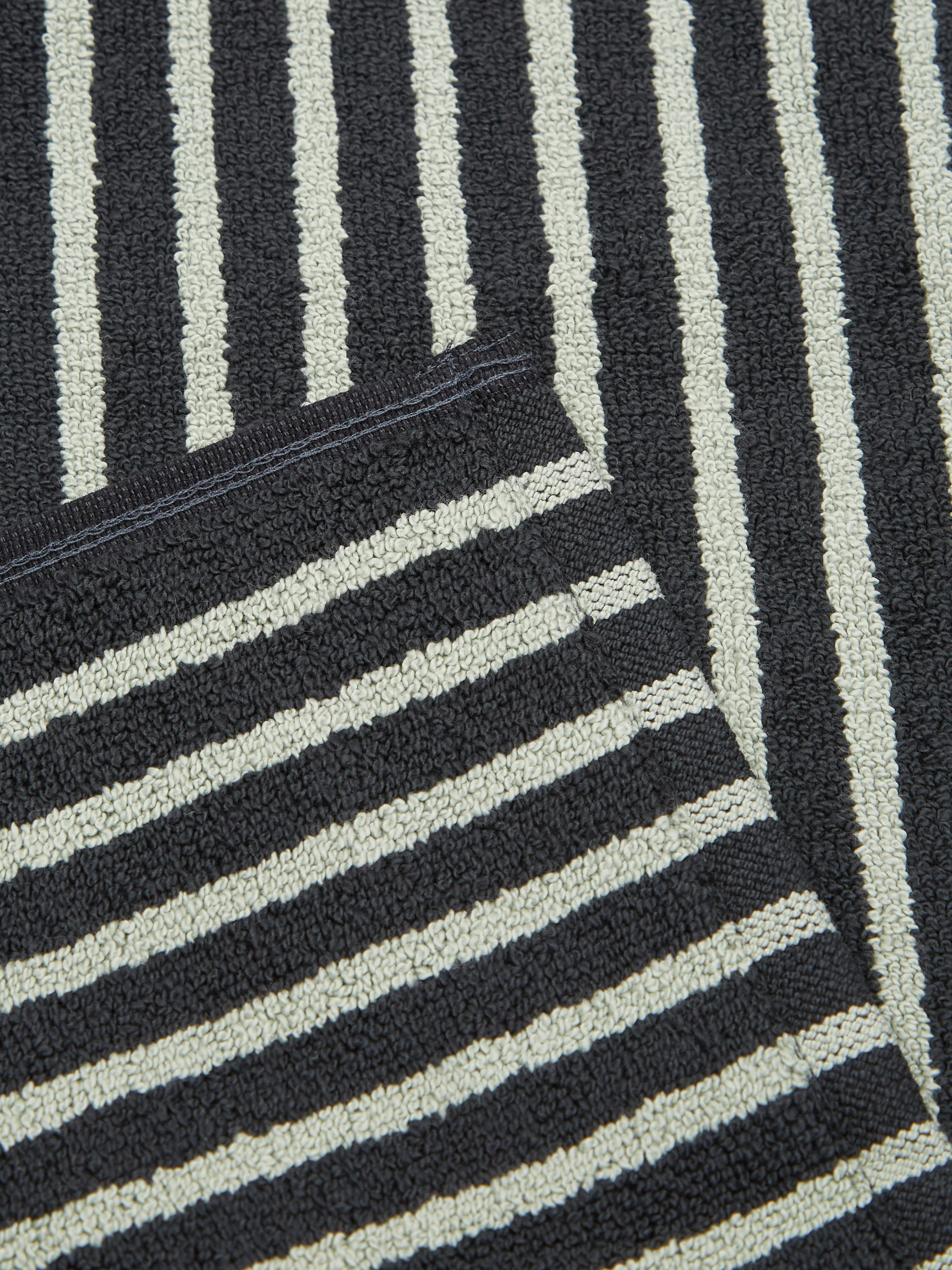 TEKLA Bath Mat - Black & Mint - Image 3
