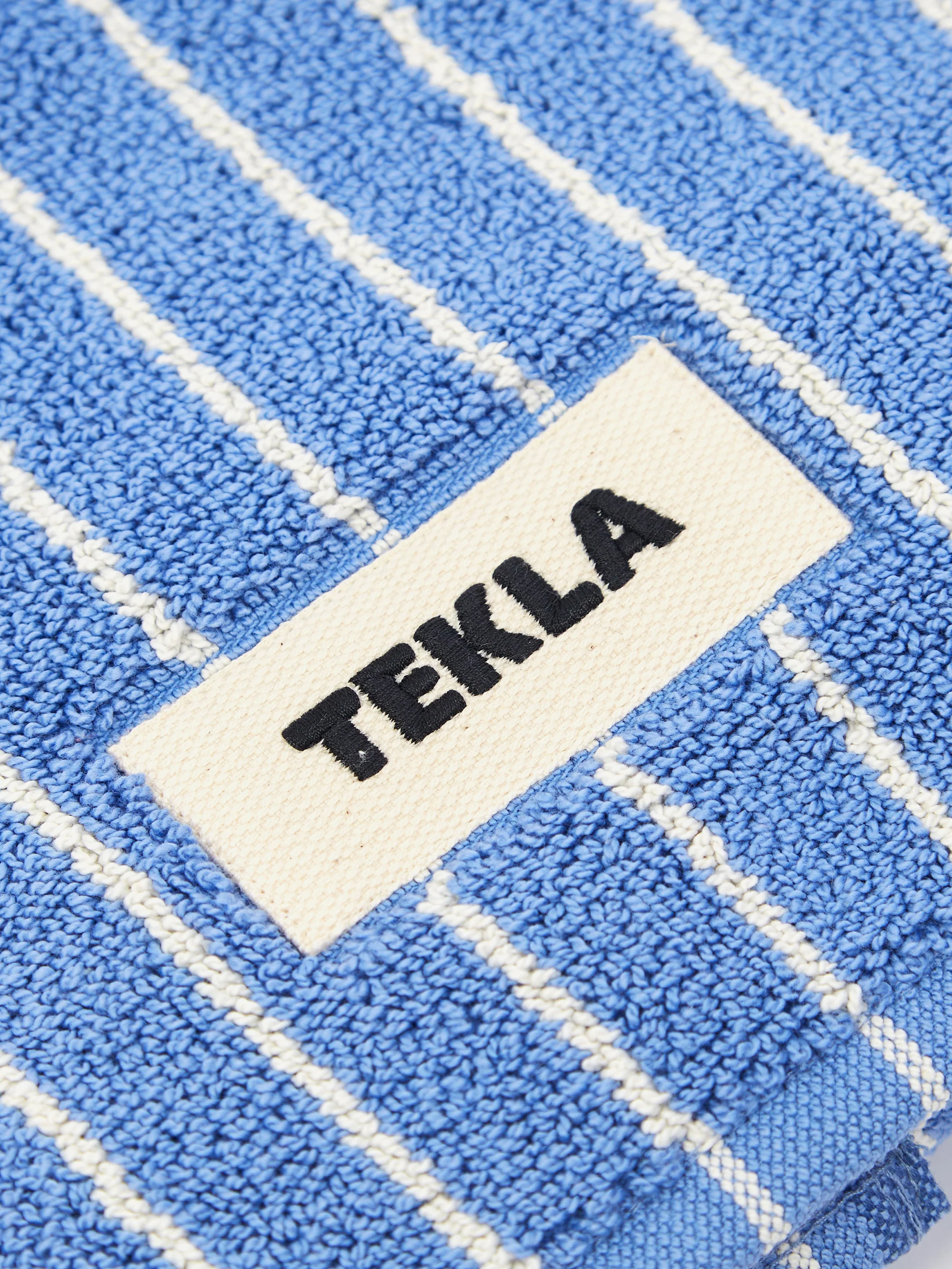 TEKLA Bath Mat - Clear Blue Stripes - Image 2