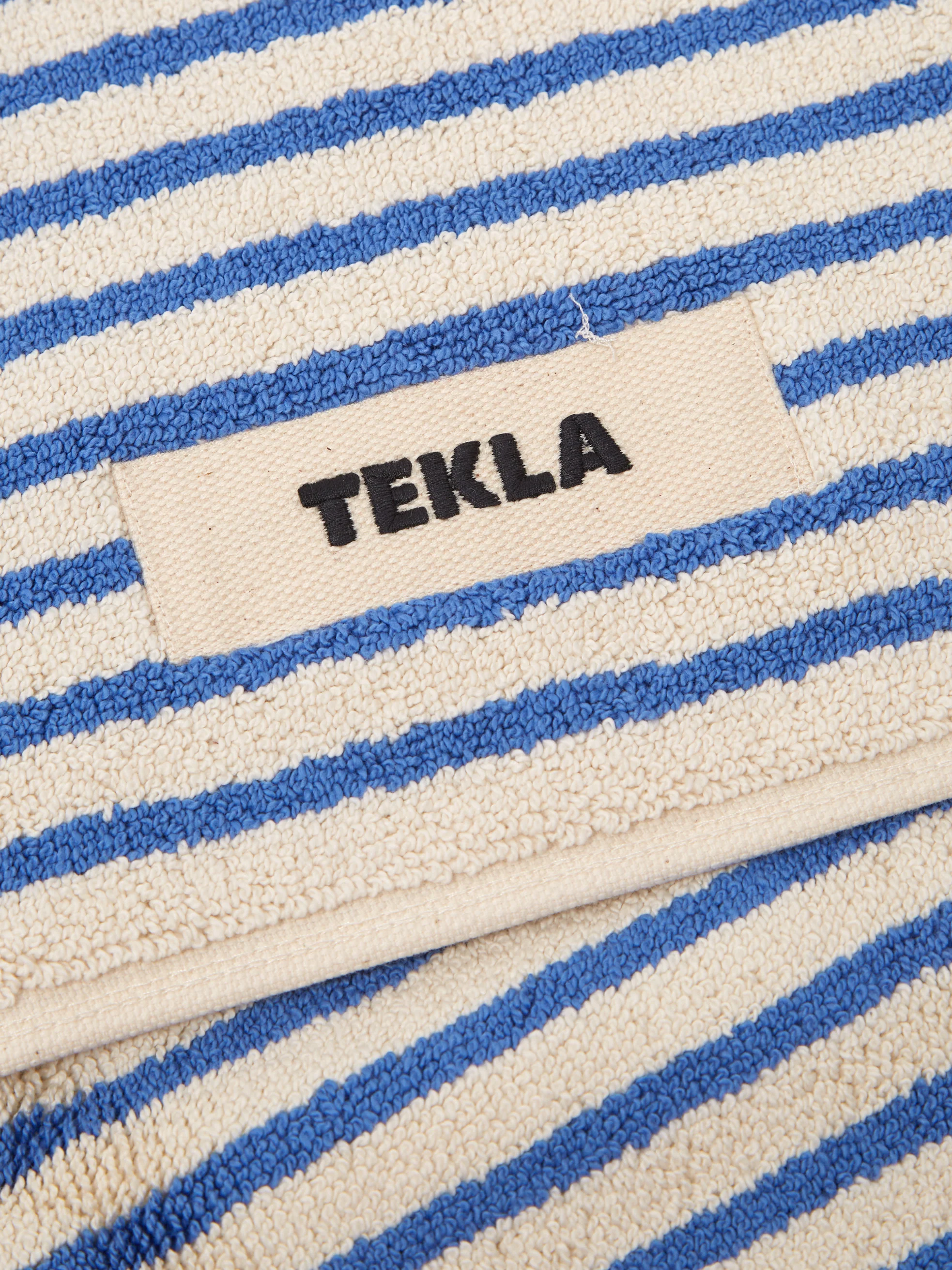 TEKLA Bath Mat - Coastal Blue Stripes - Image 2