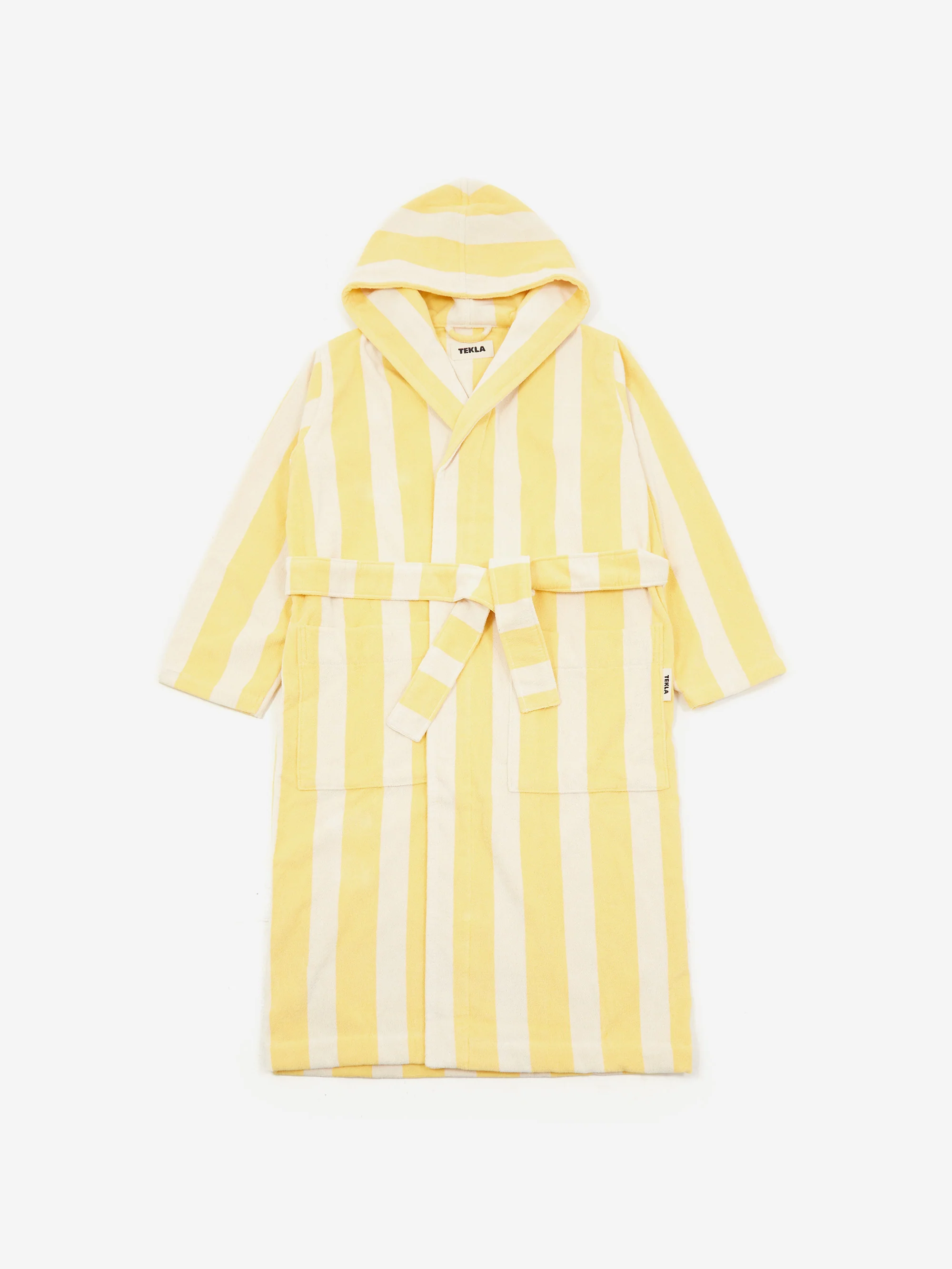 TEKLA Bath Robe - Yellow Stripes
