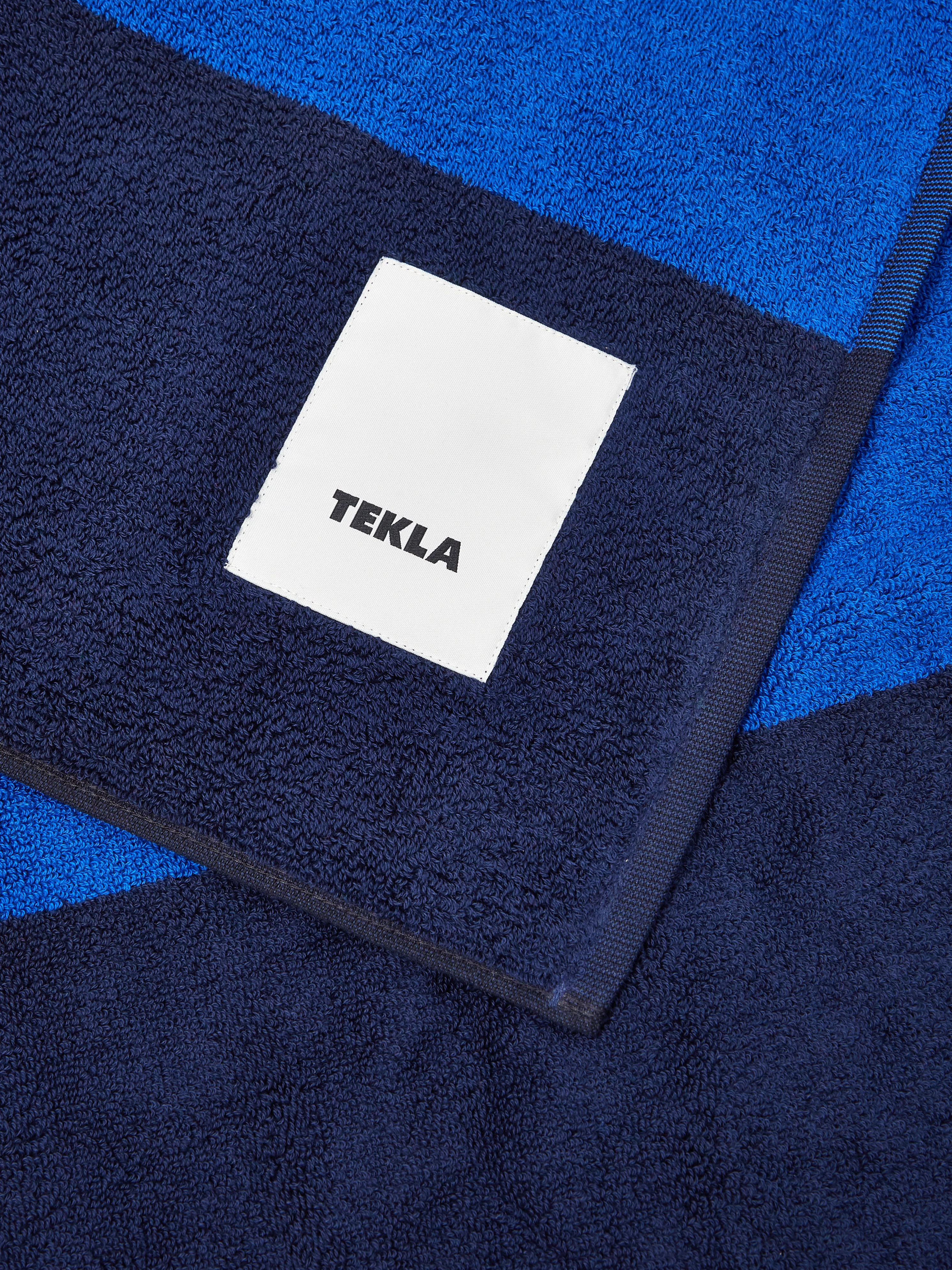TEKLA Beach Towel 100x180cm - Navy Blockstripes - Image 3