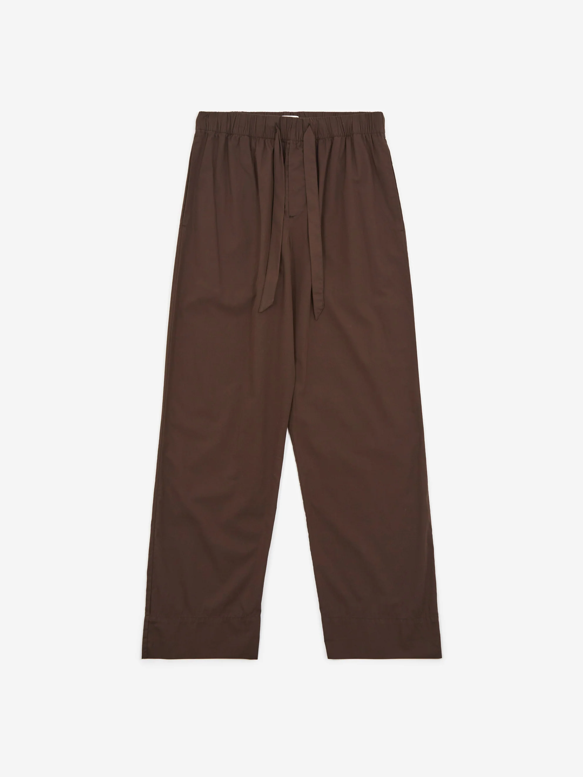 TEKLA Cotton Poplin Pyjama Pants - Coffee