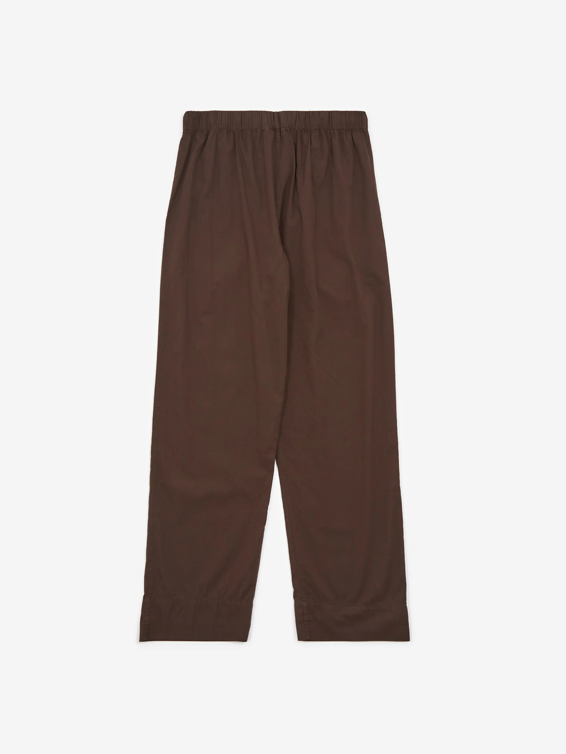 TEKLA Cotton Poplin Pyjama Pants - Coffee - Image 5