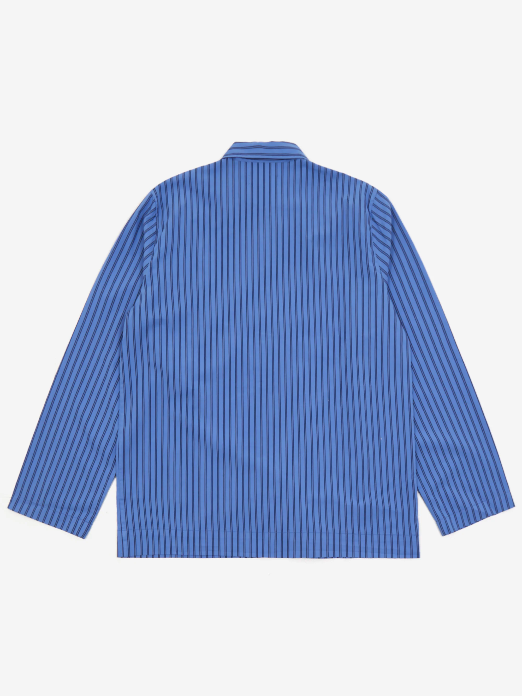 TEKLA Cotton Poplin Pyjama Shirt - Boro Stripes - Image 3