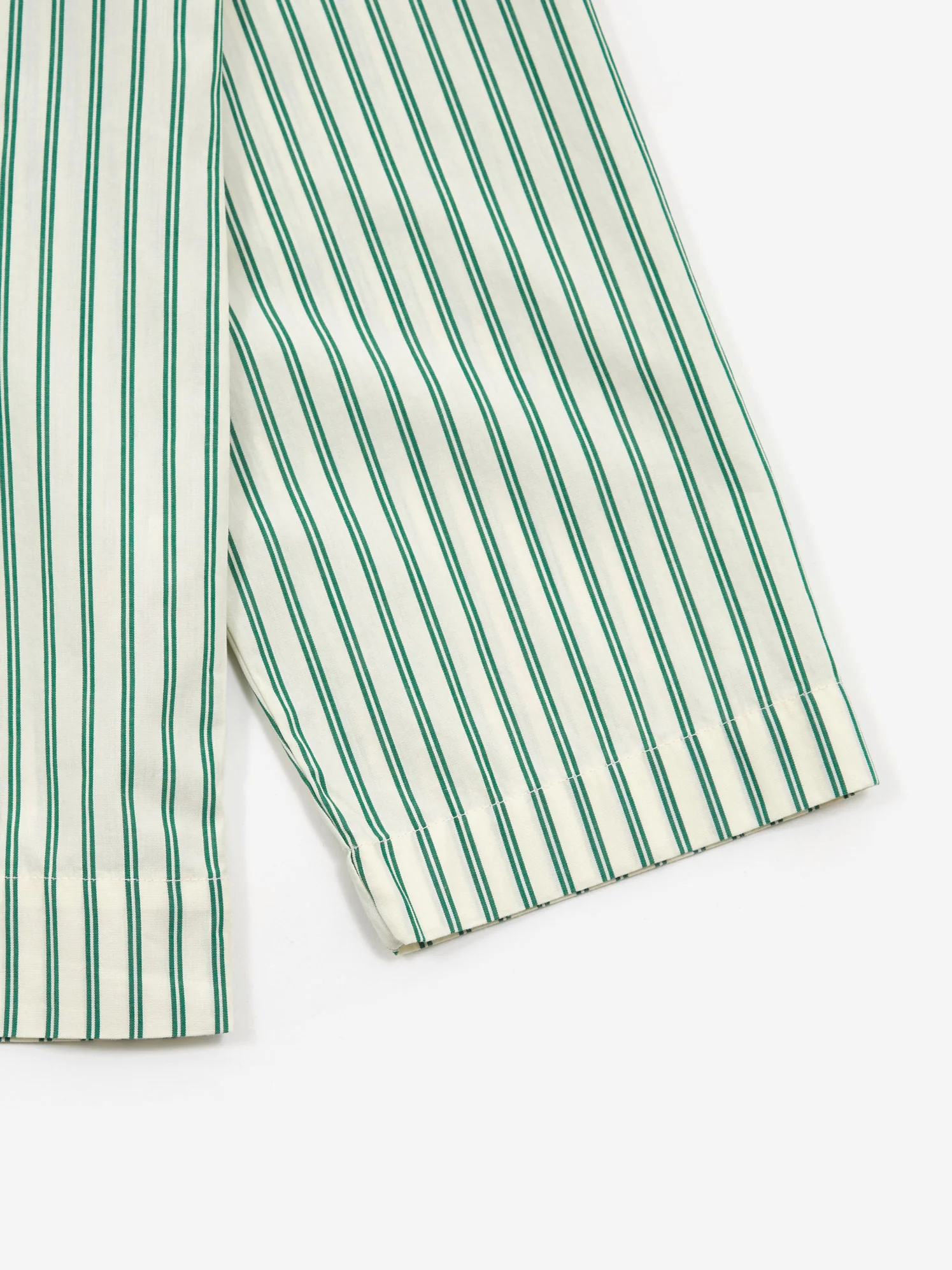 TEKLA Cotton Poplin Pyjama Shirt - Clover Stripes - Image 4