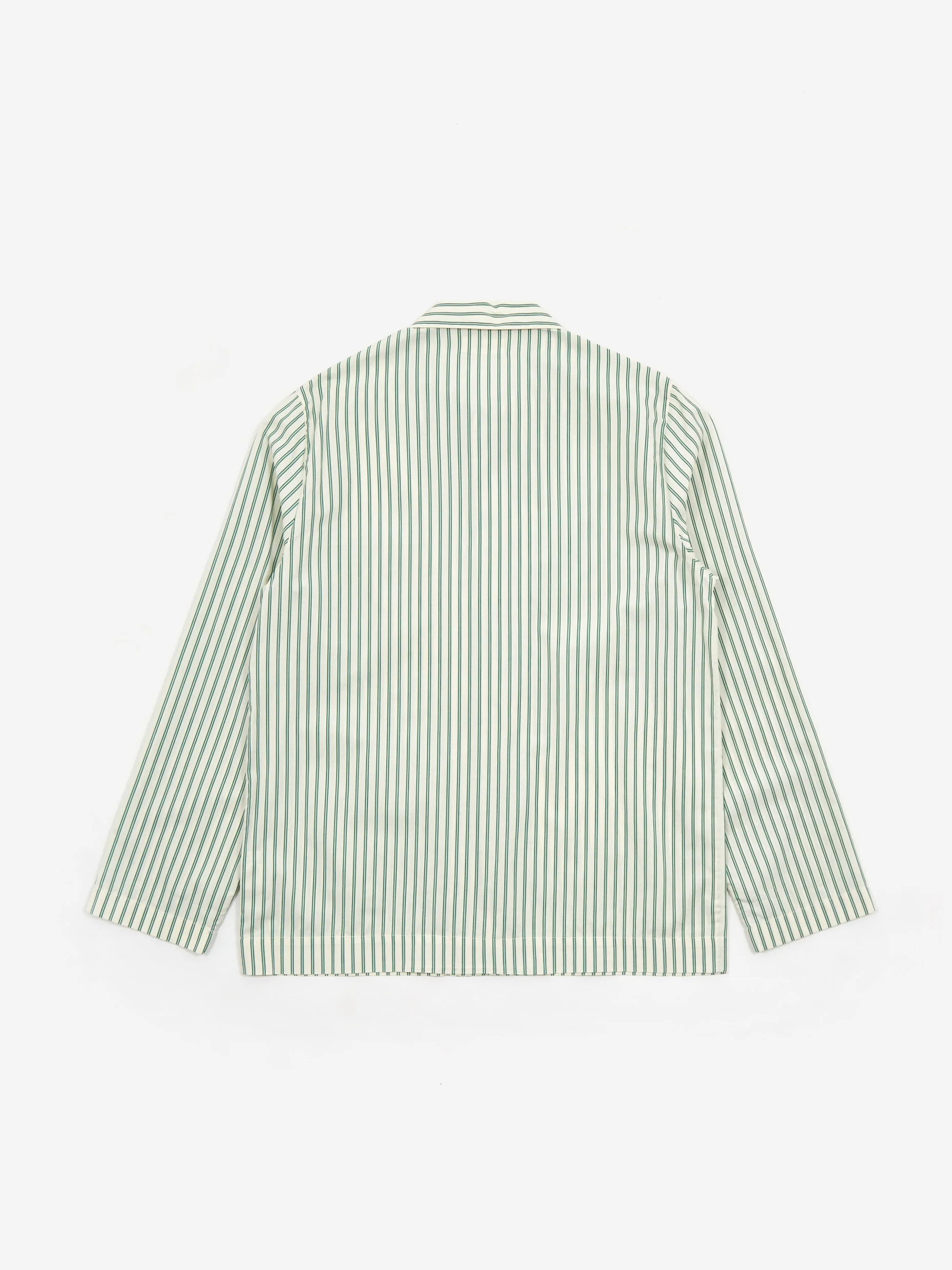 TEKLA Cotton Poplin Pyjama Shirt - Clover Stripes - Image 5