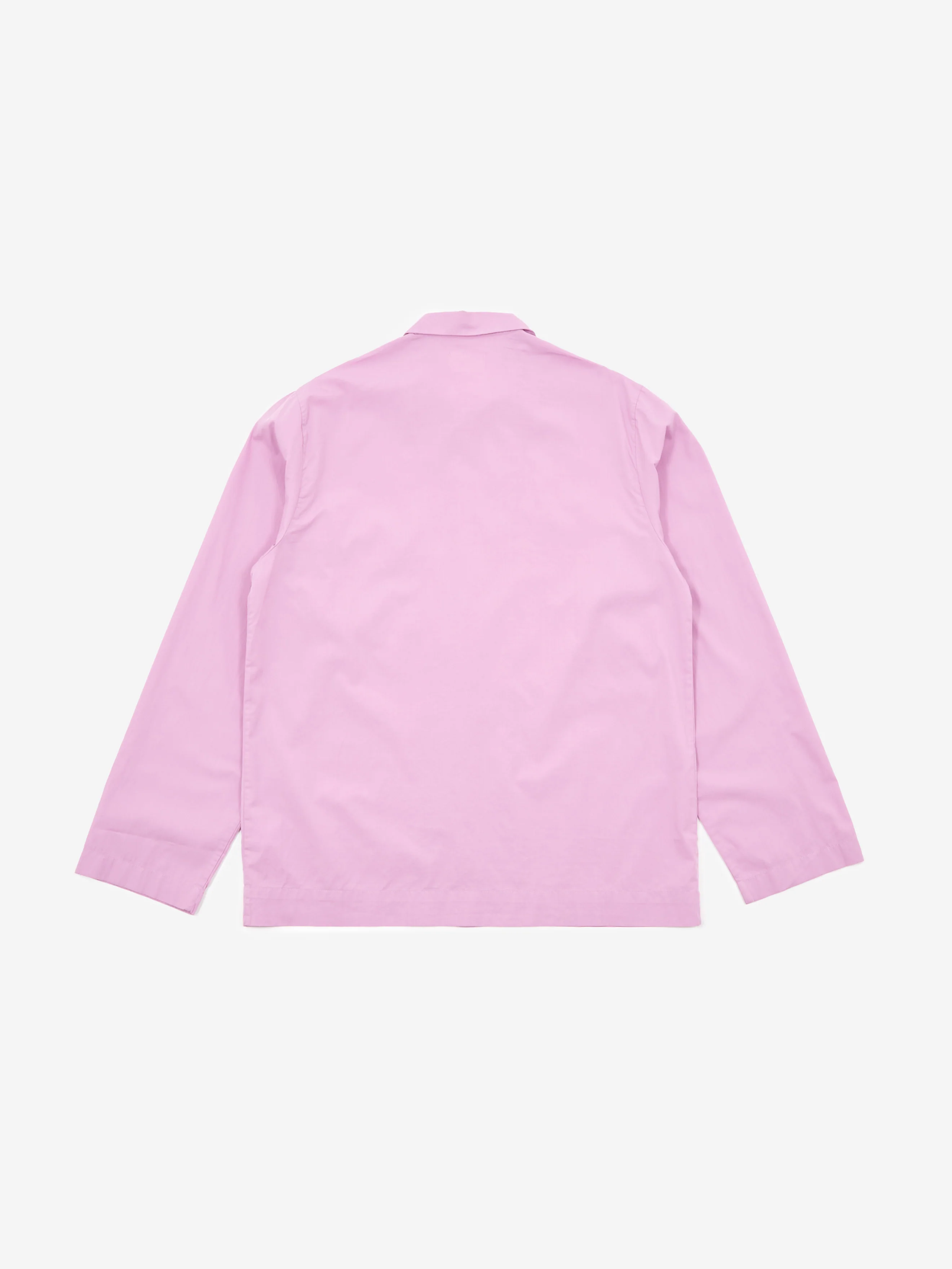 TEKLA Cotton Poplin Pyjama Shirt - Purple Pink - Image 5