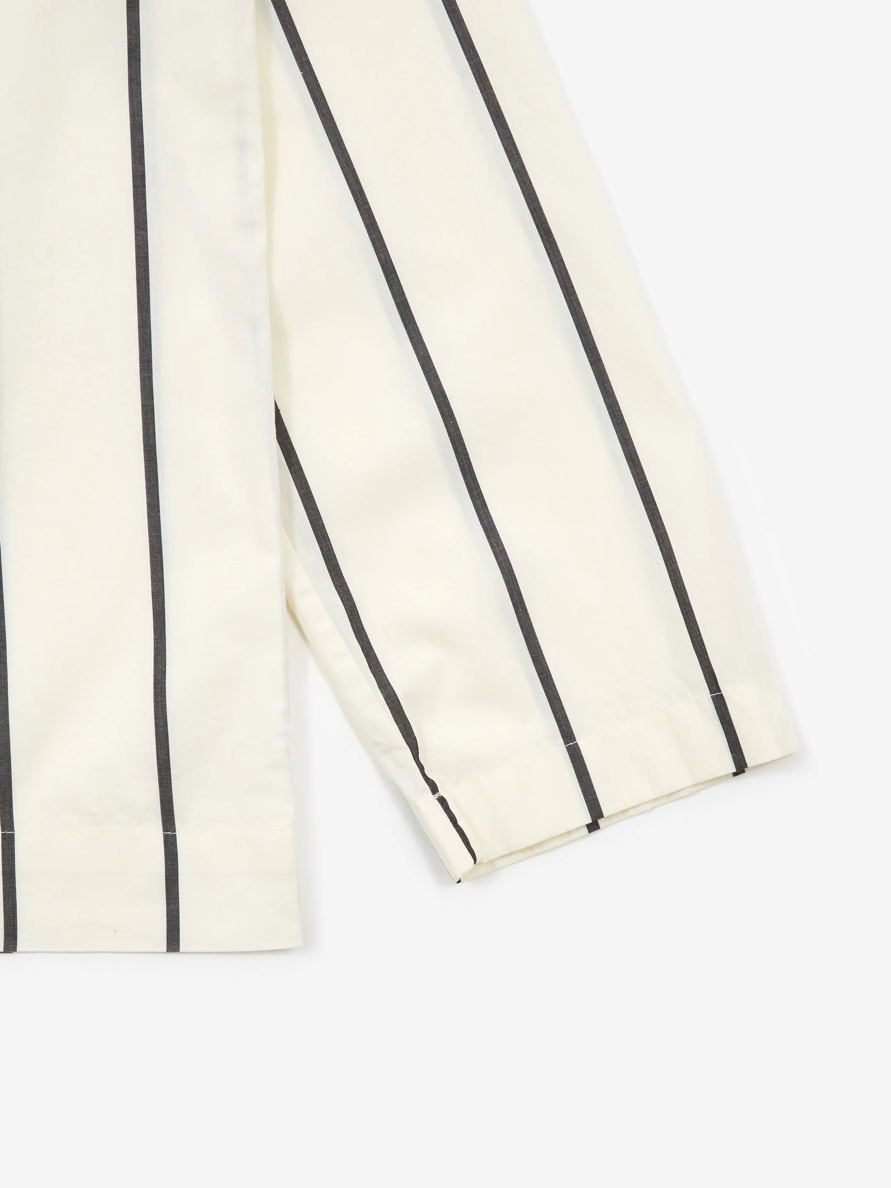 TEKLA Cotton Poplin Pyjama Shirt - Shadow Stripes - Image 3