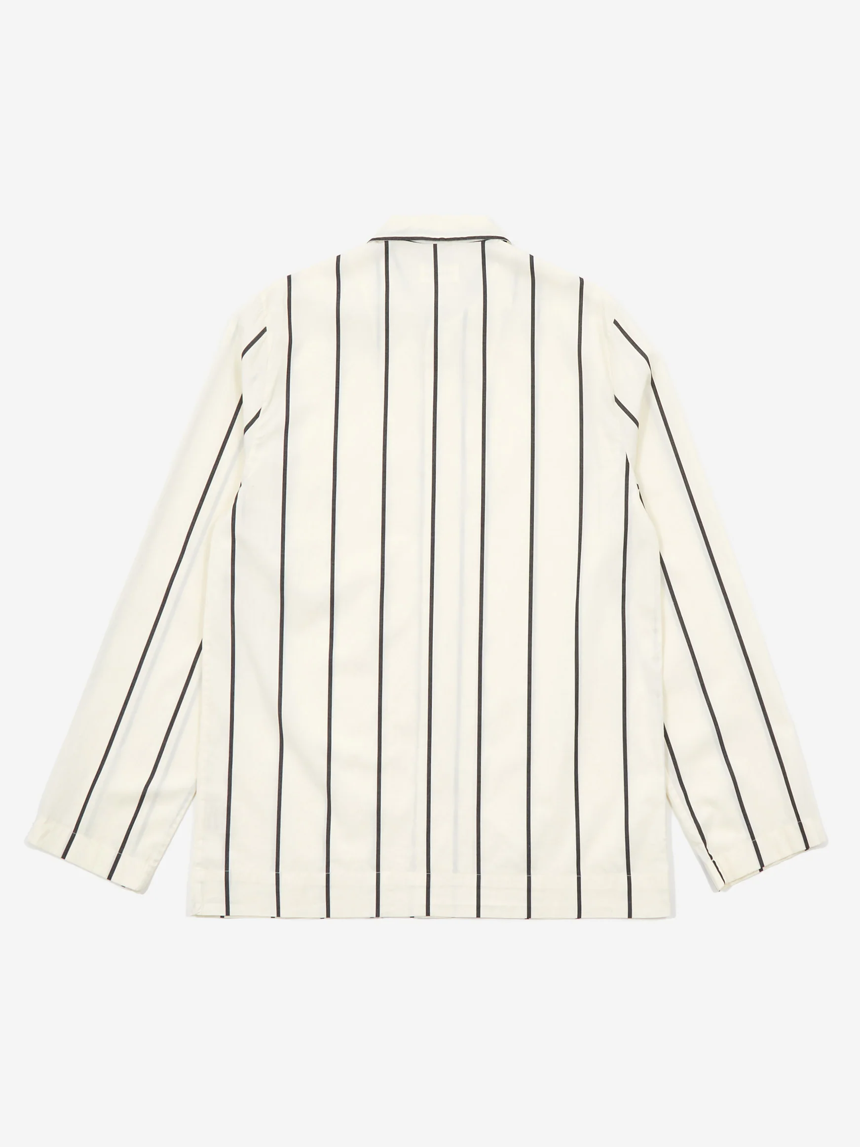 TEKLA Cotton Poplin Pyjama Shirt - Shadow Stripes - Image 4