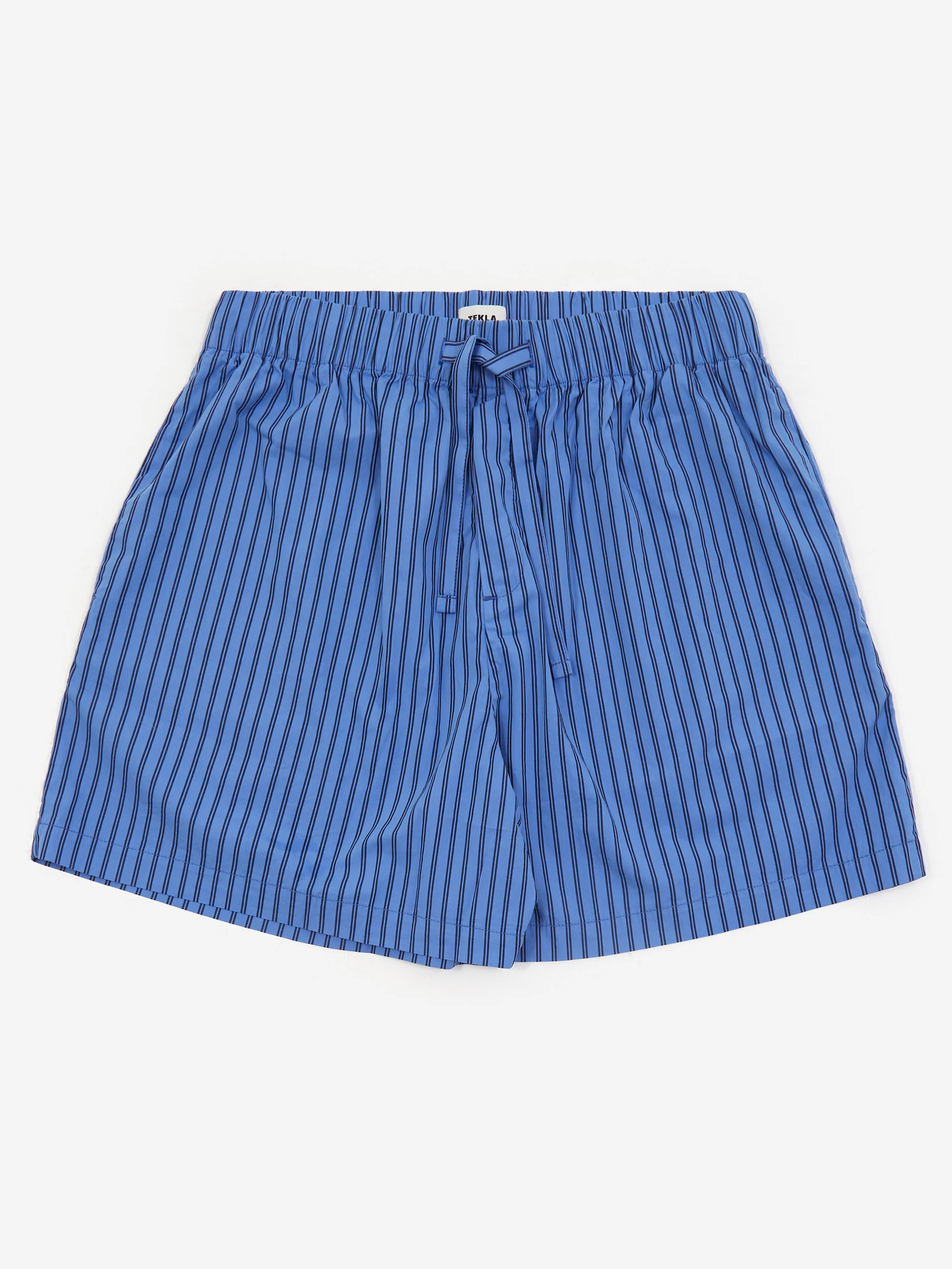 TEKLA Cotton Poplin Pyjama Shorts - Boro Stripes