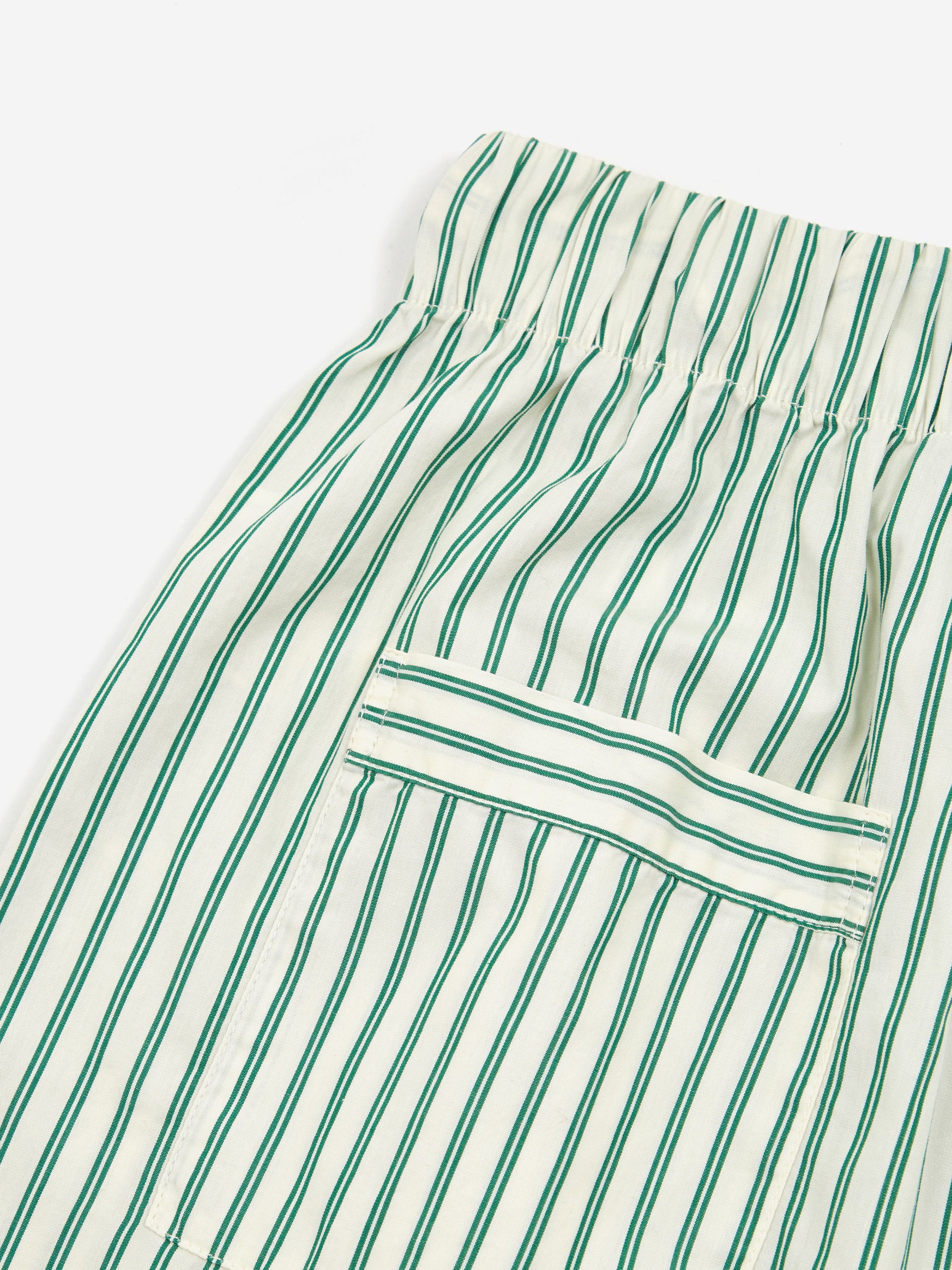 TEKLA Cotton Poplin Pyjama Shorts - Clover Stripes - Image 4