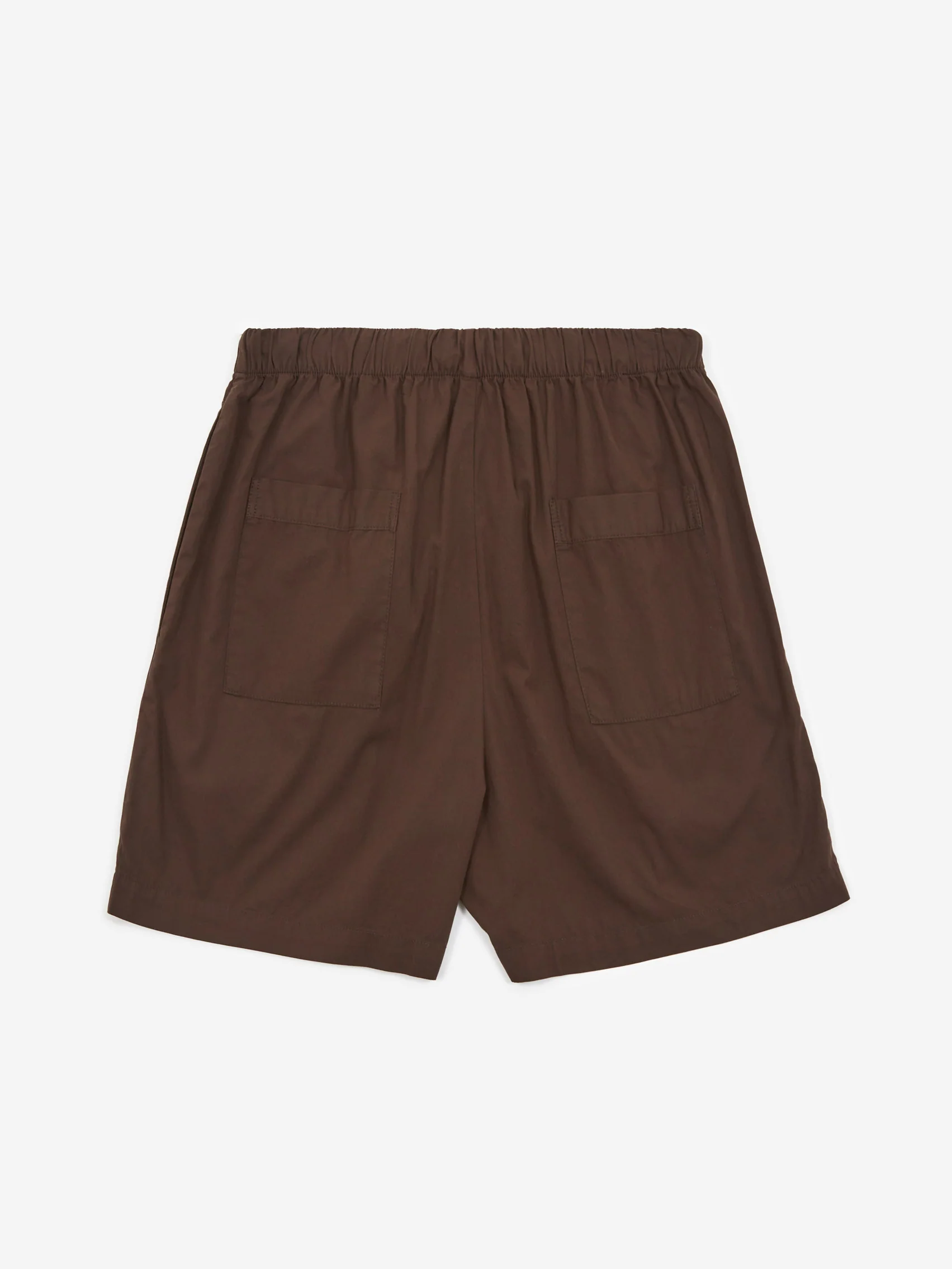 TEKLA Cotton Poplin Pyjama Shorts - Coffee - Image 5