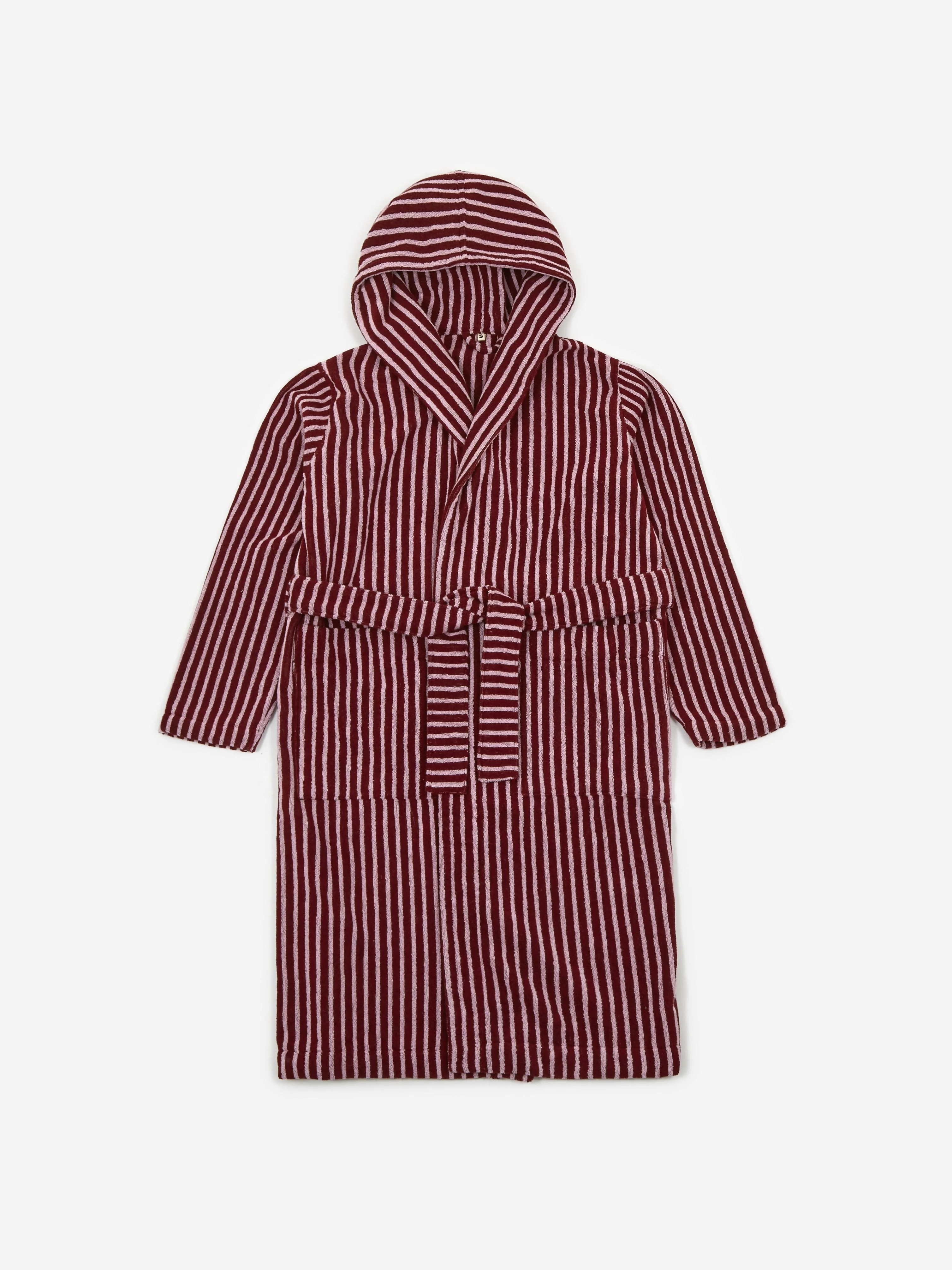 TEKLA Hooded Bath Robe - Red Rose