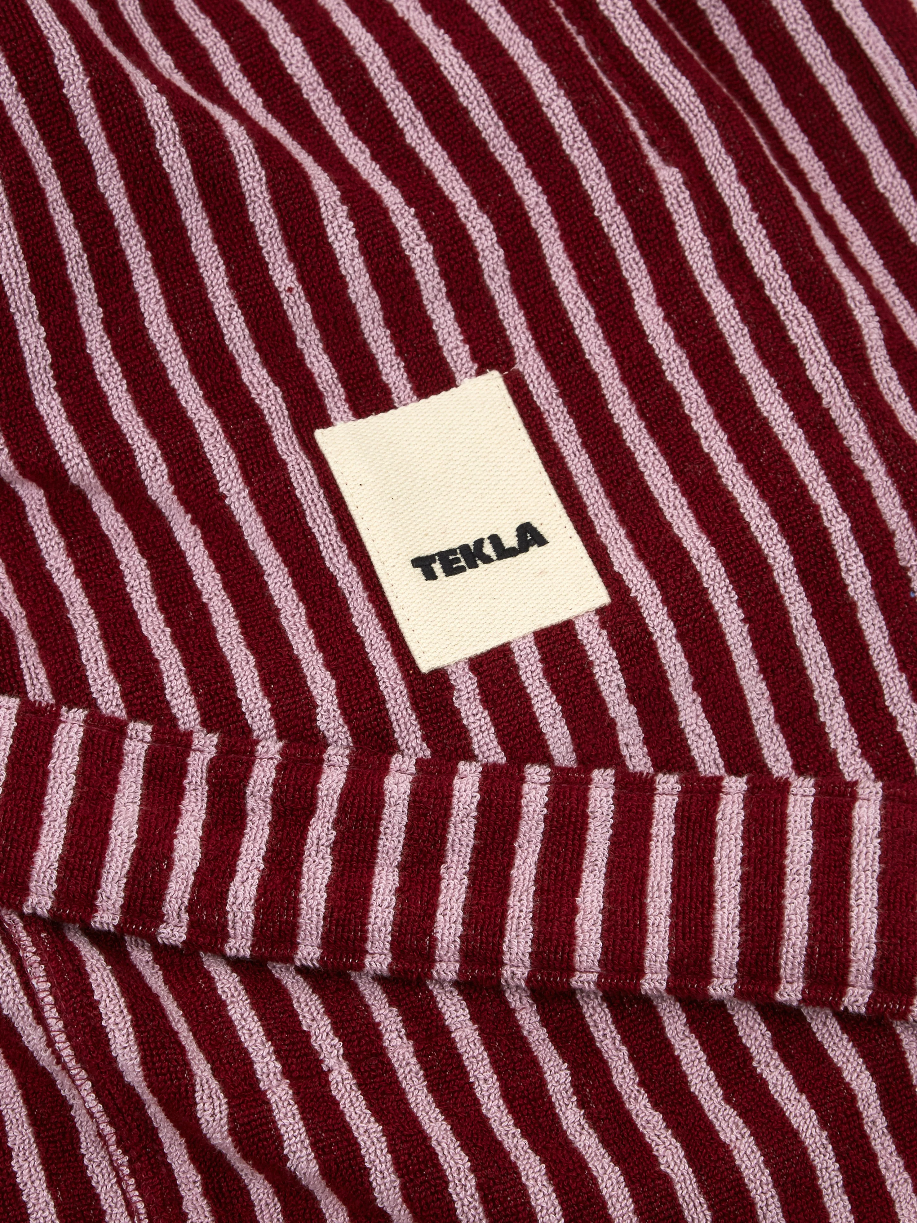 TEKLA Hooded Bath Robe - Red Rose - Image 3