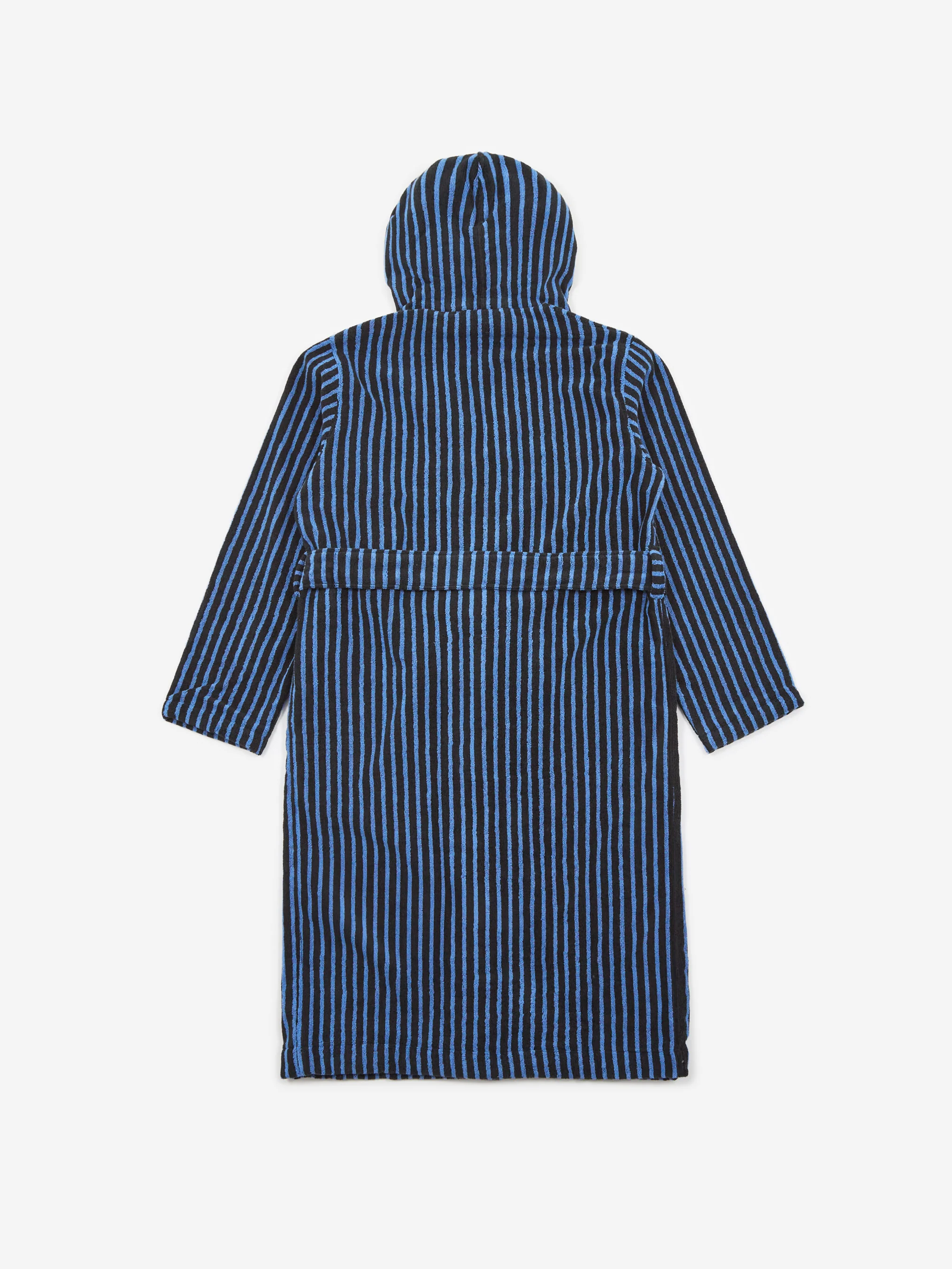 TEKLA Hooded Bathrobe - Black & Blue - Image 5