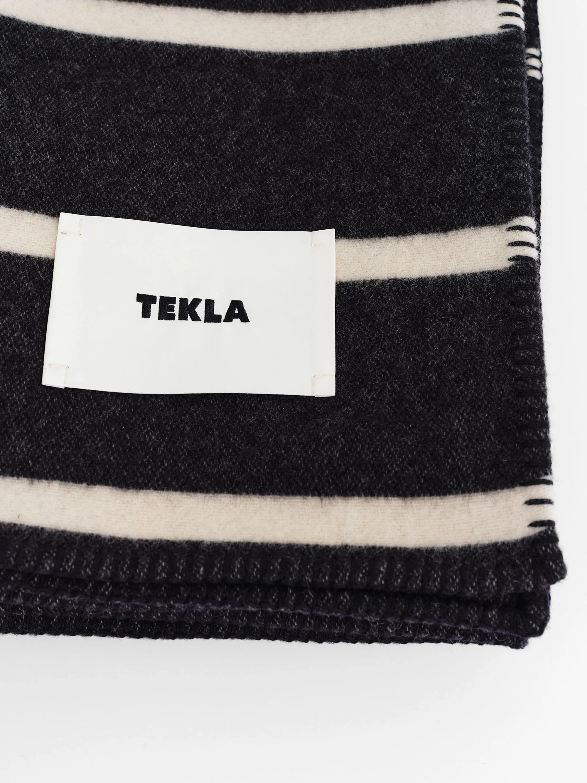 TEKLA Lambswool Blanket - Starling Stripes - Image 2