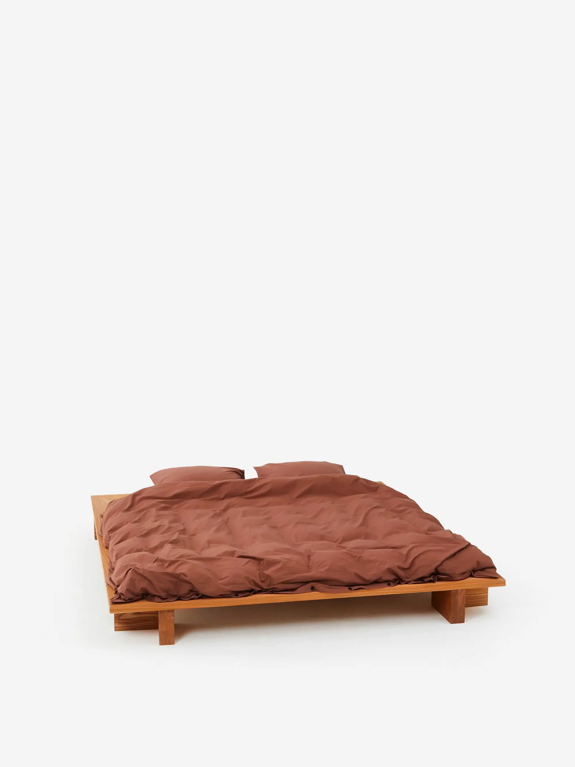 TEKLA Percale Double Duvet Cover 200cm x 200cm - Cocoa Brown - Image 2