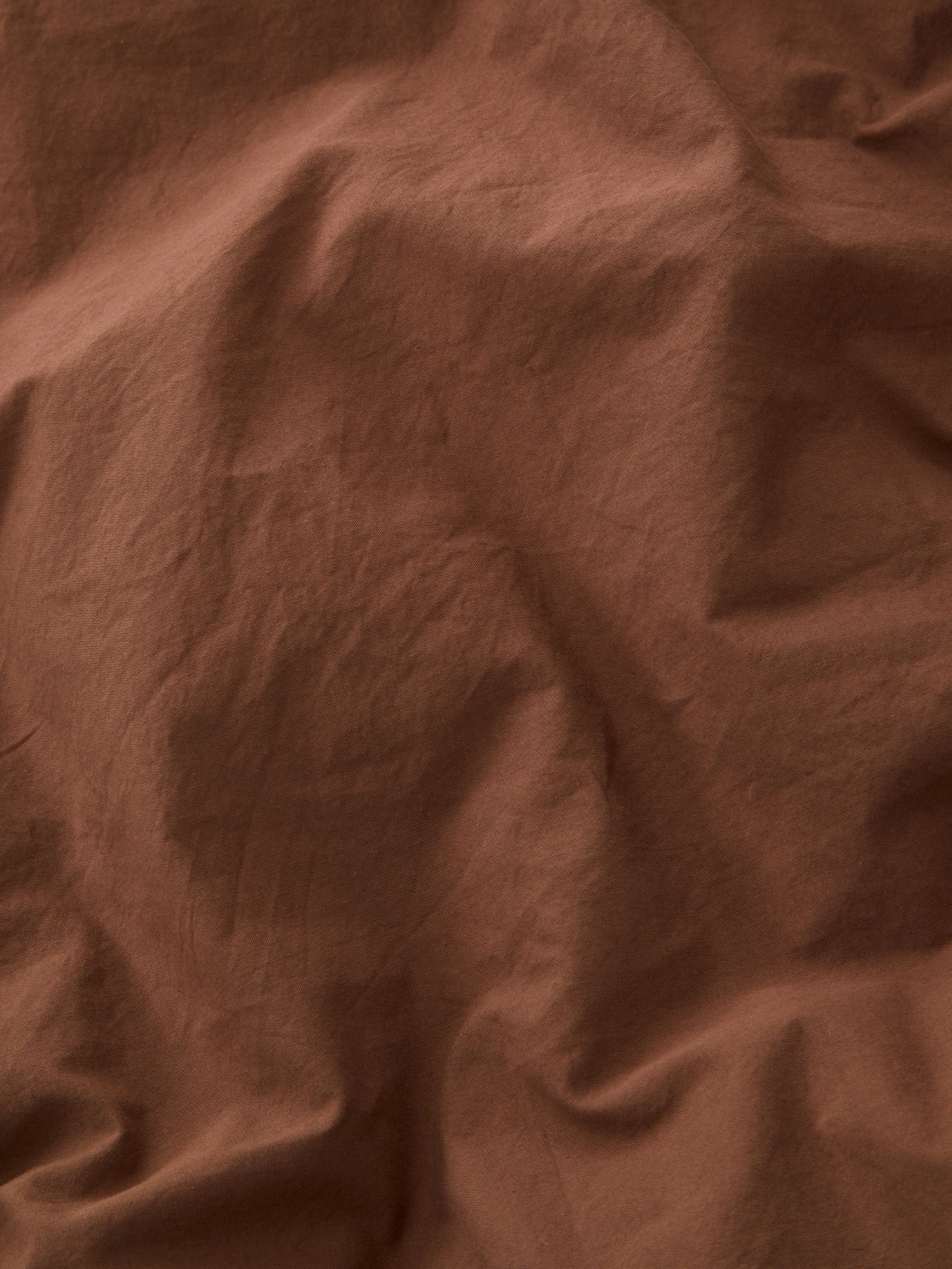 TEKLA Percale Double Duvet Cover 200cm x 200cm - Cocoa Brown - Image 4