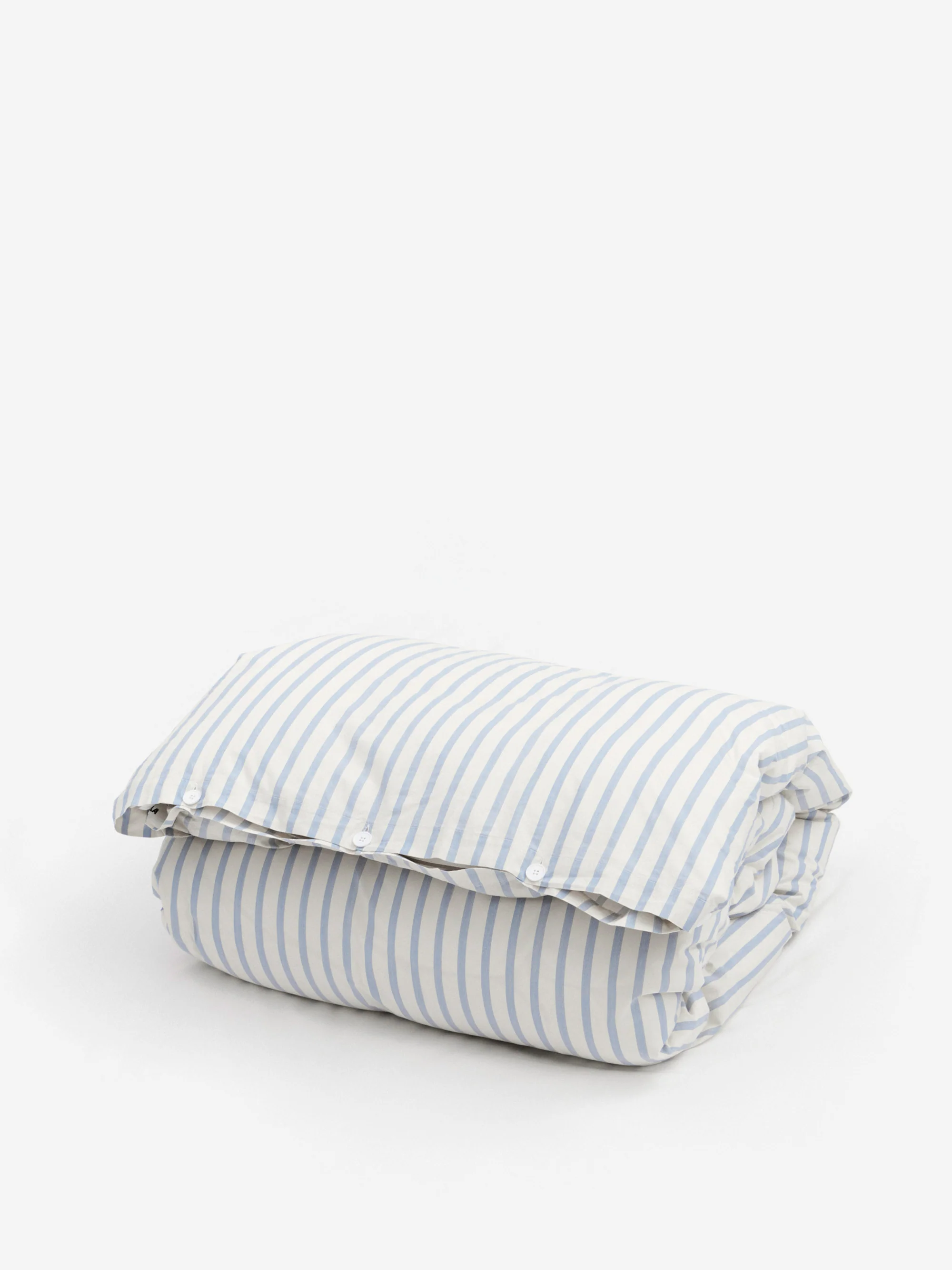 TEKLA Percale Double Duvet Cover 200cm x 200cm - Needle Stripes