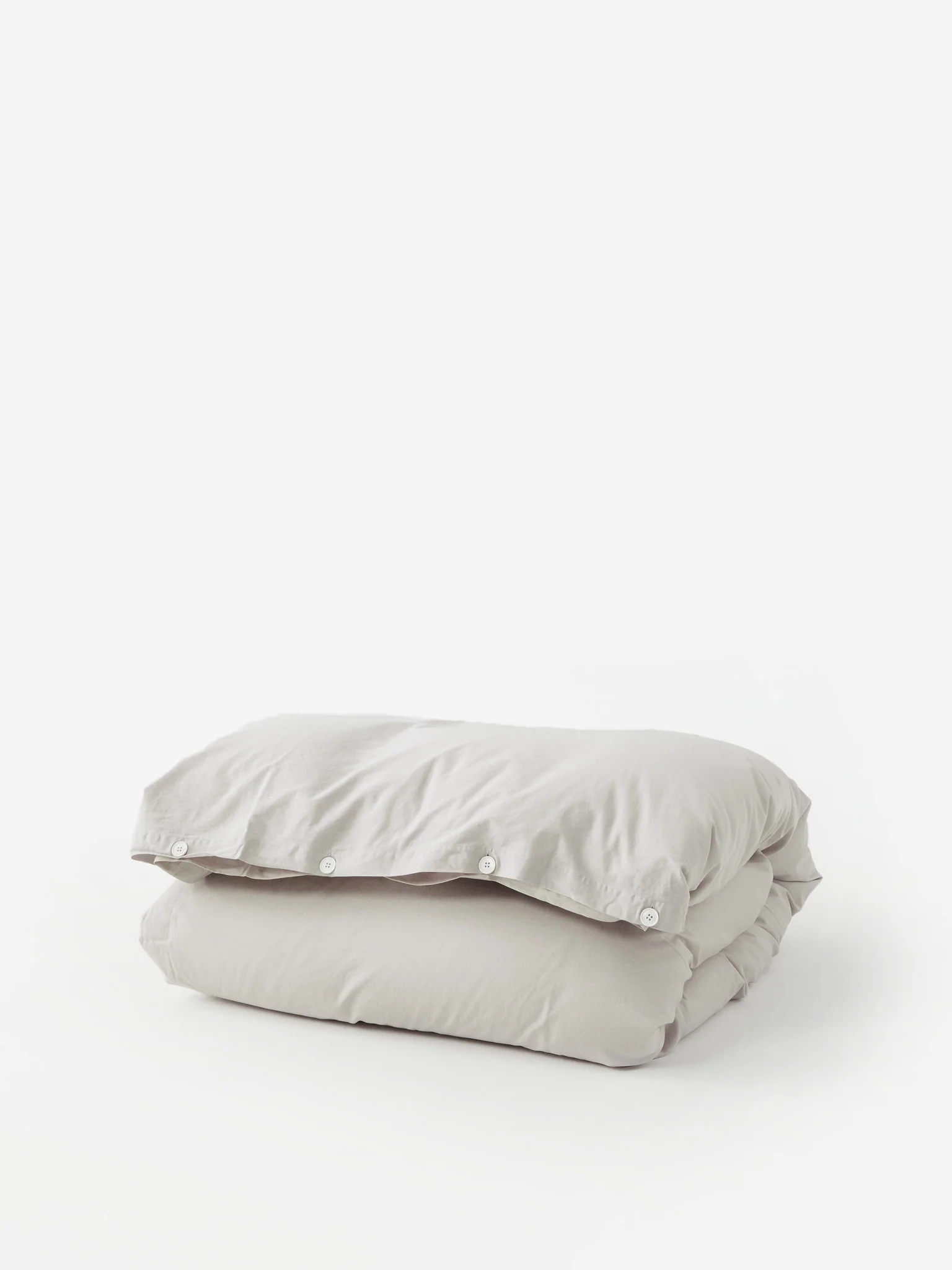 TEKLA Percale King Duvet Cover 220cm x 220cm - Soft Grey