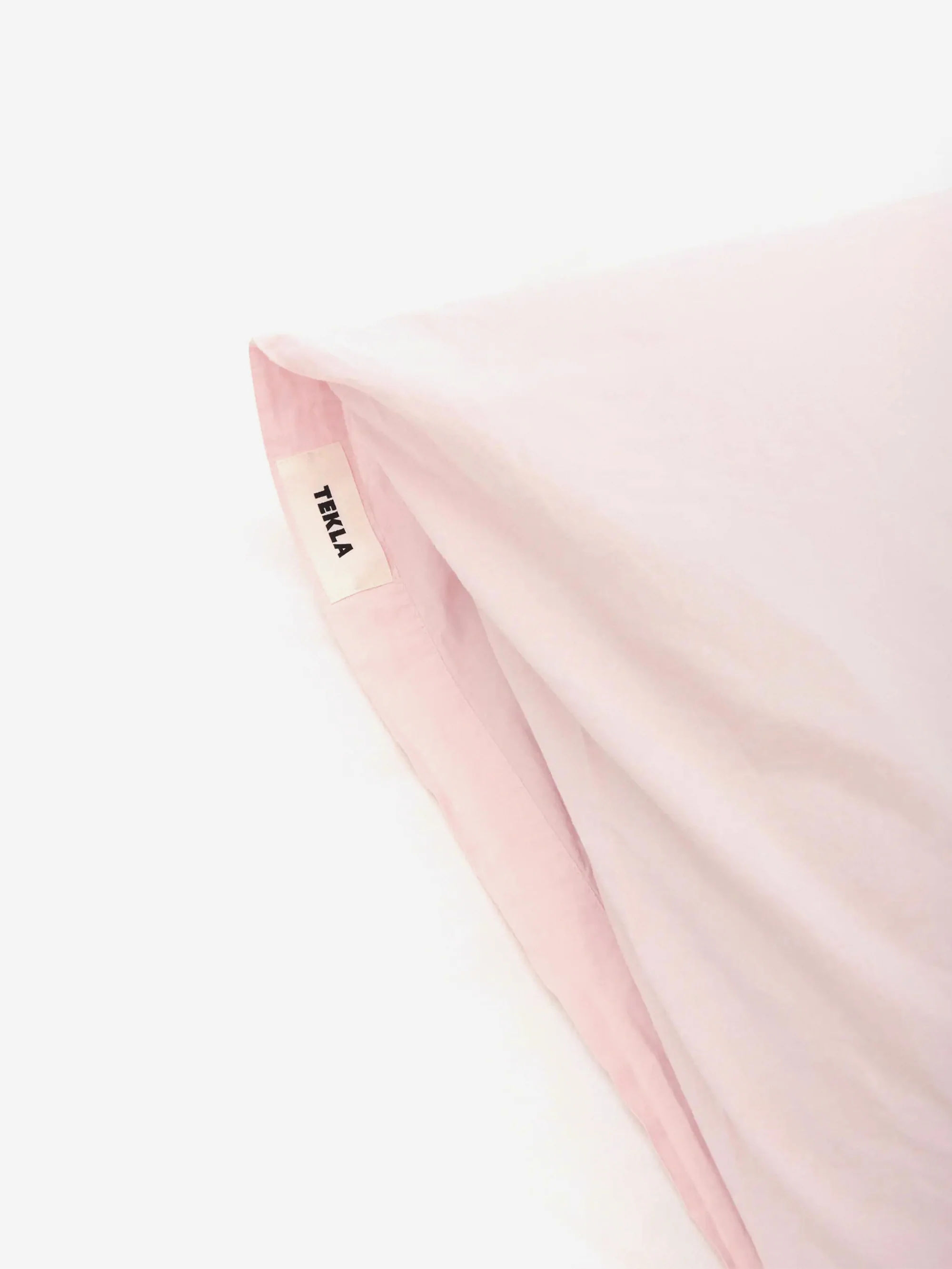 TEKLA Percale Pillow Case 50cm x 75cm - Petal Pink - Image 3