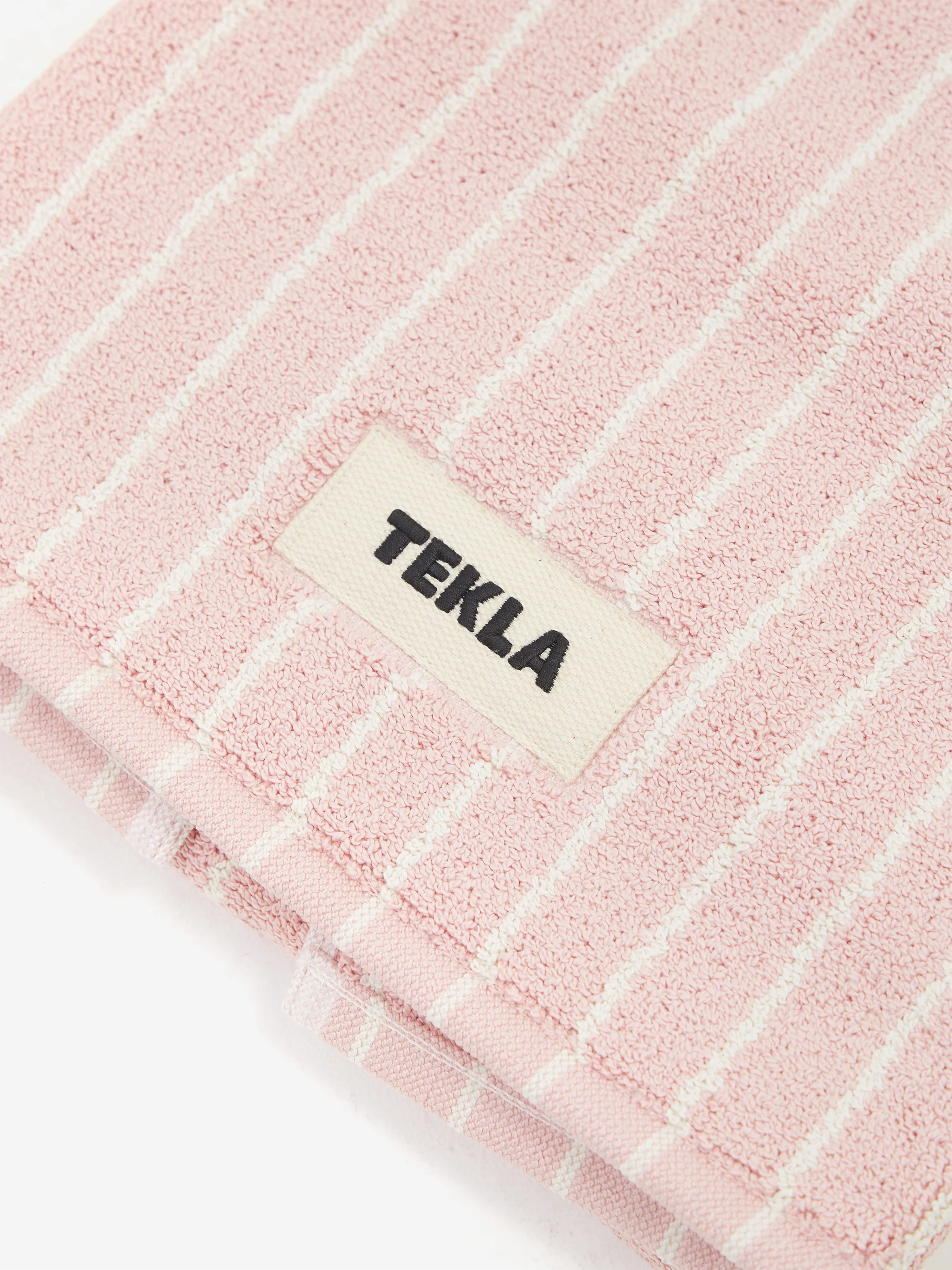 TEKLA Striped Bath Mat - Shaded Pink Stripes - Image 2