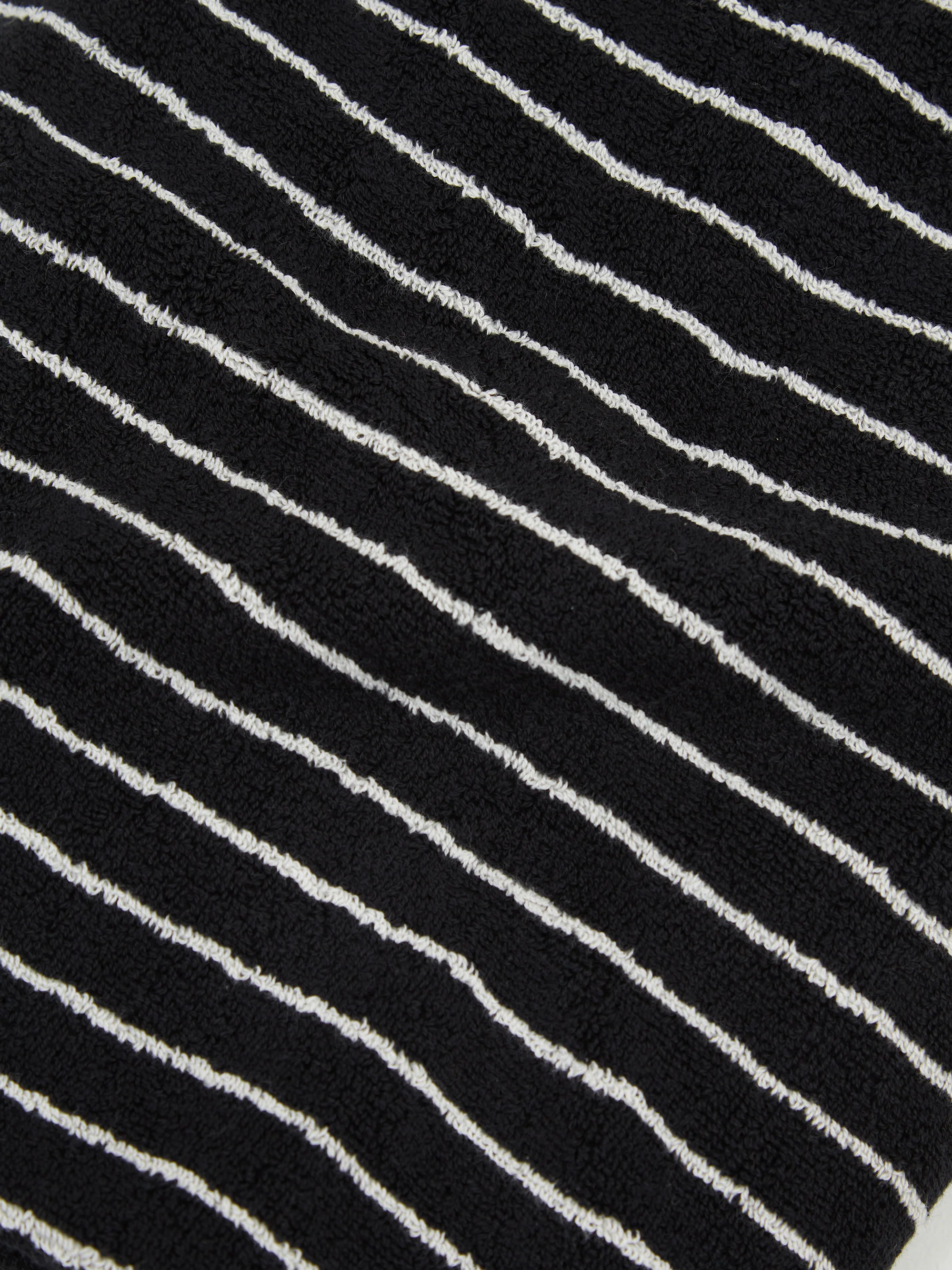 TEKLA Striped Bath Towel - Black Stripes - Image 3