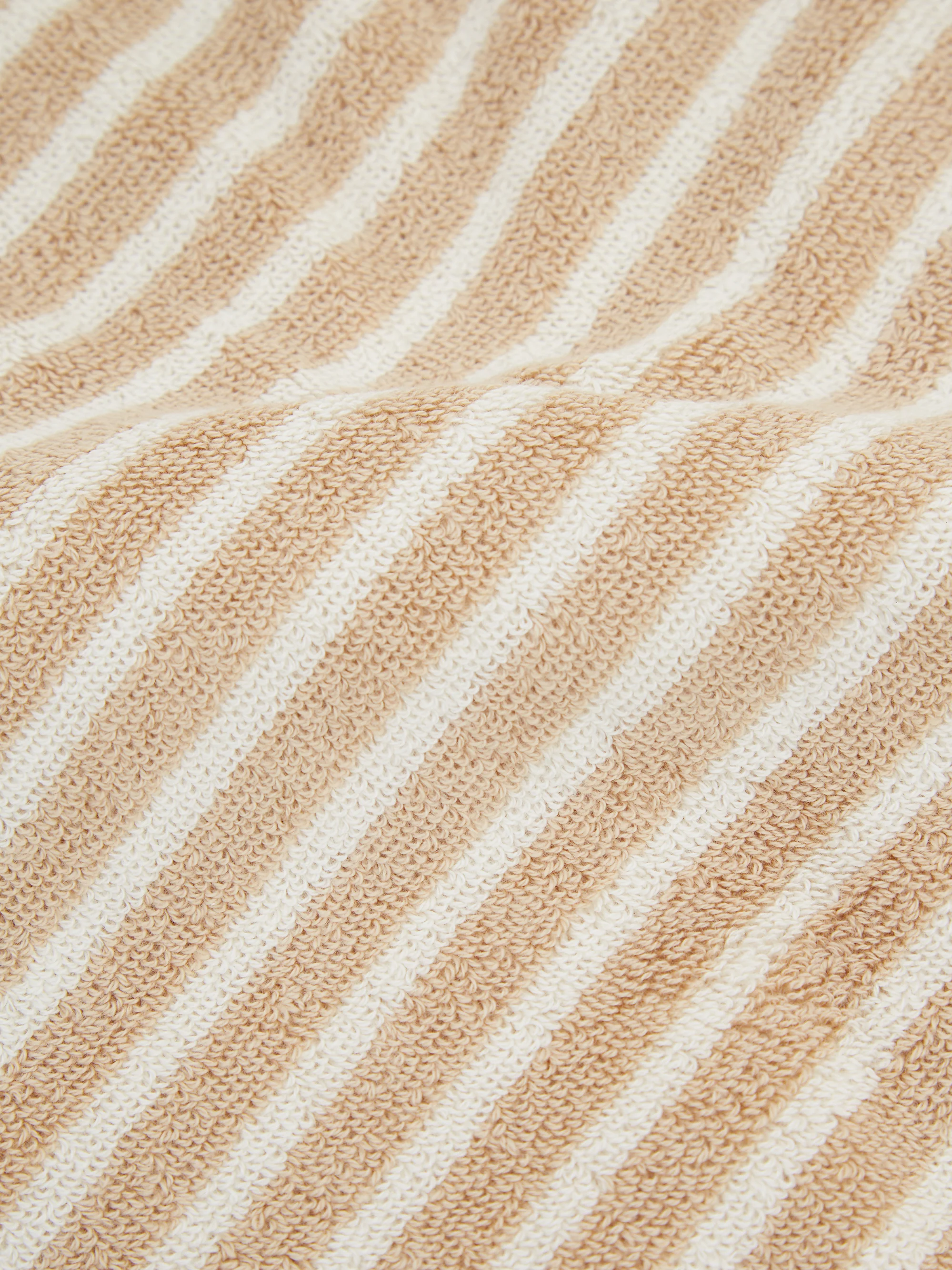 TEKLA Striped Bath Towel - Ivory Stripes - Image 3