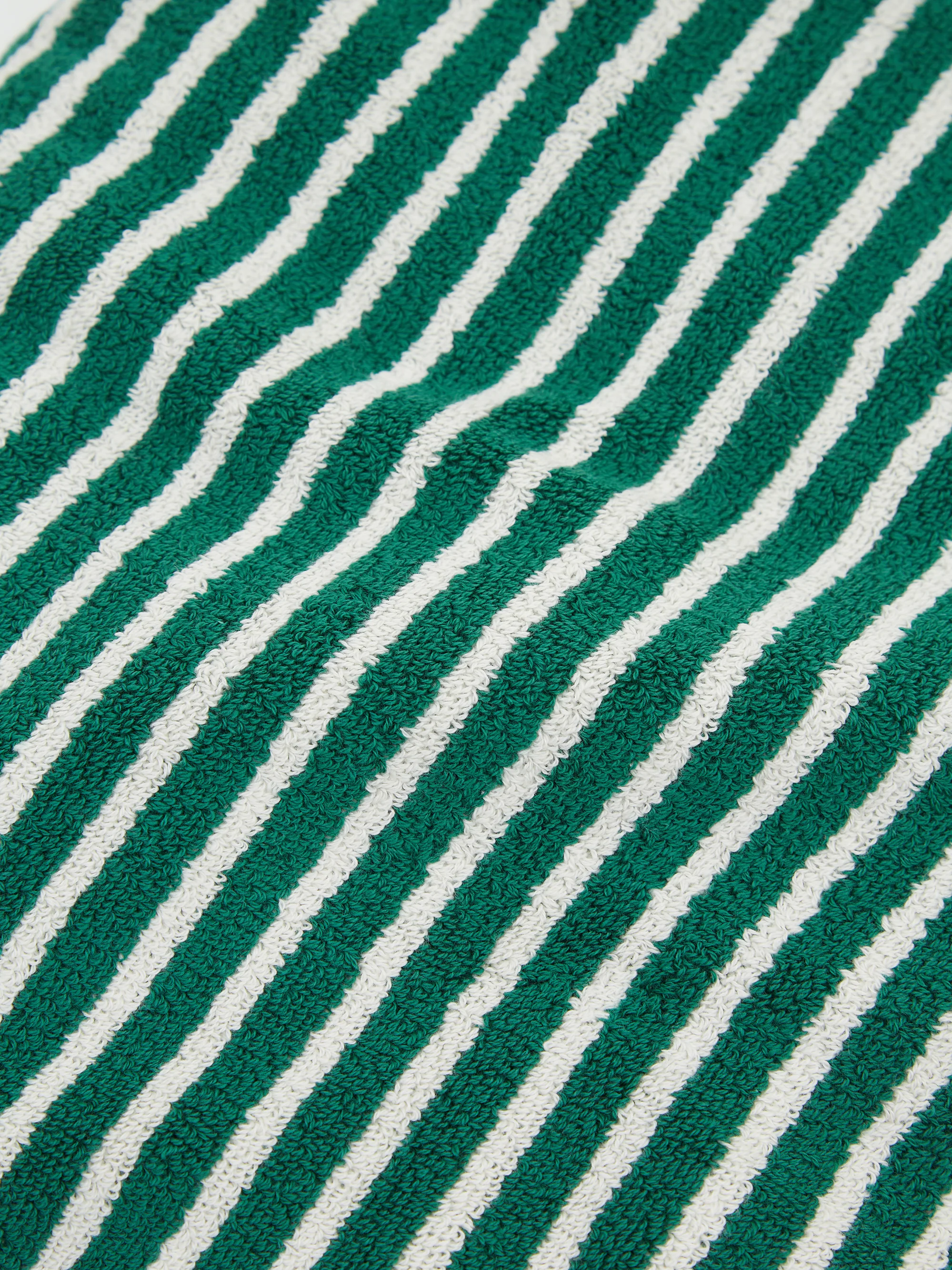 TEKLA Striped Bath Towel - Teal Green Stripes - Image 3