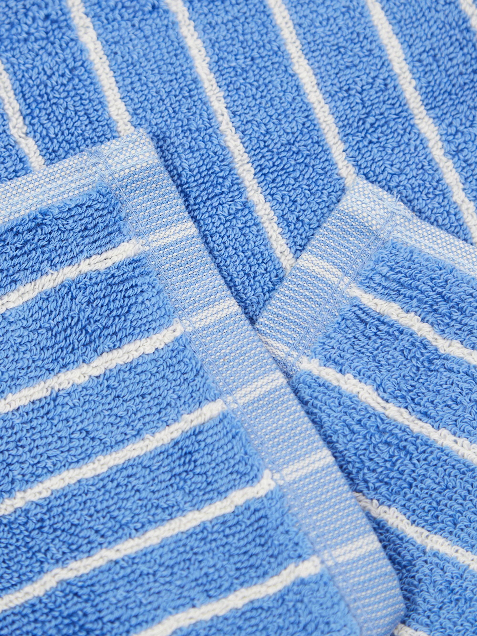 TEKLA Striped Wash Cloth - Clear Blue Stripes - Image 3
