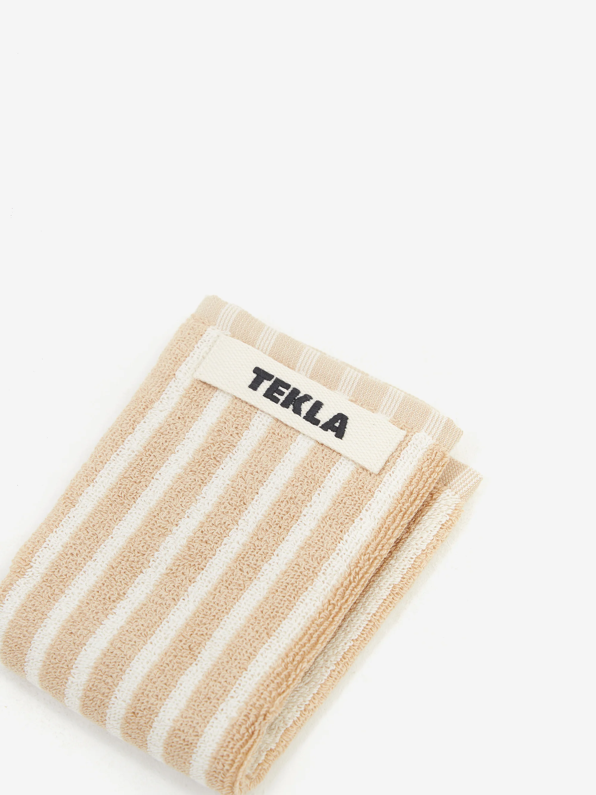 TEKLA Striped Wash Cloth - Ivory Stripes - Image 2