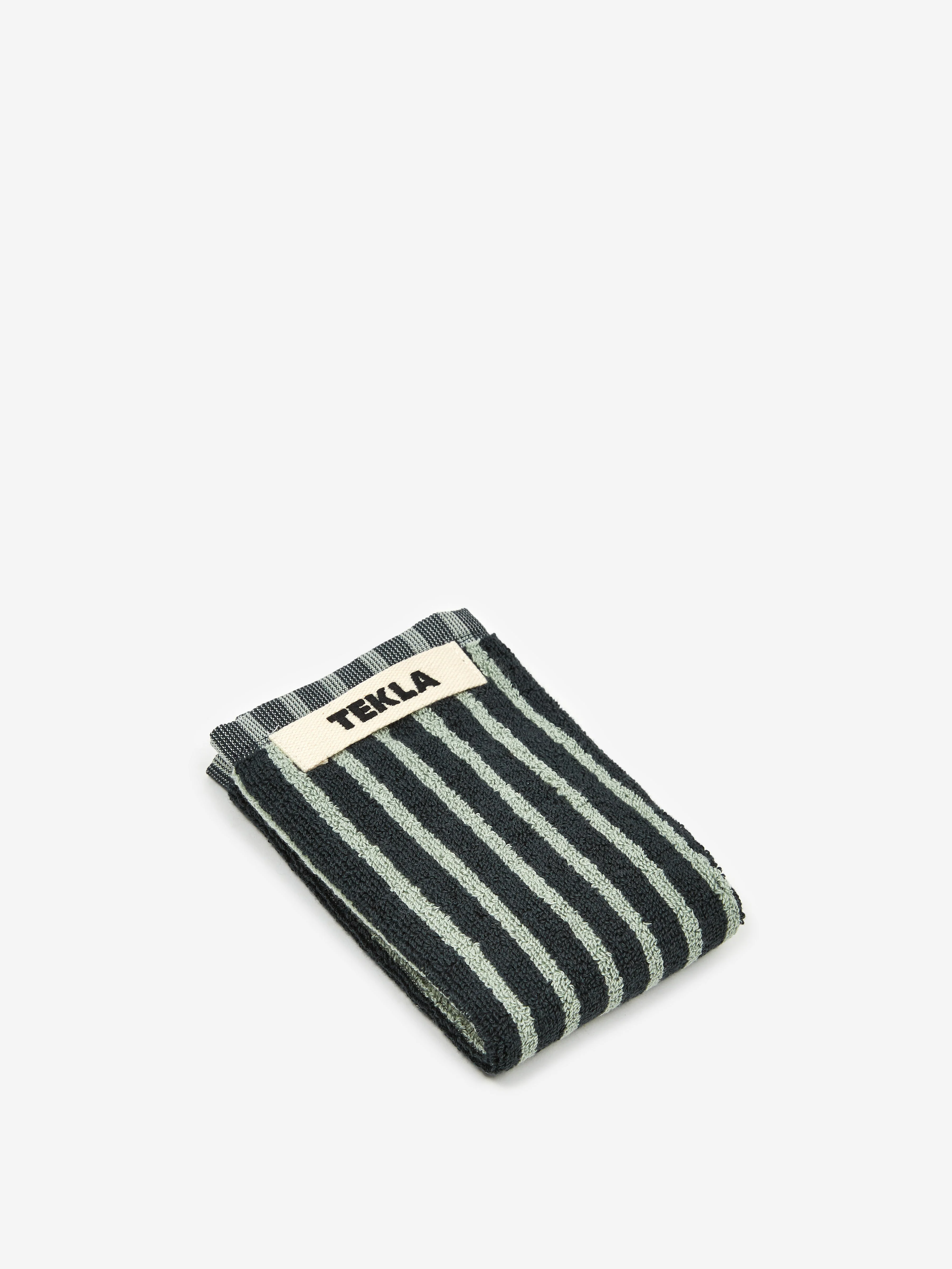 TEKLA Wash Cloth - Black & Mint