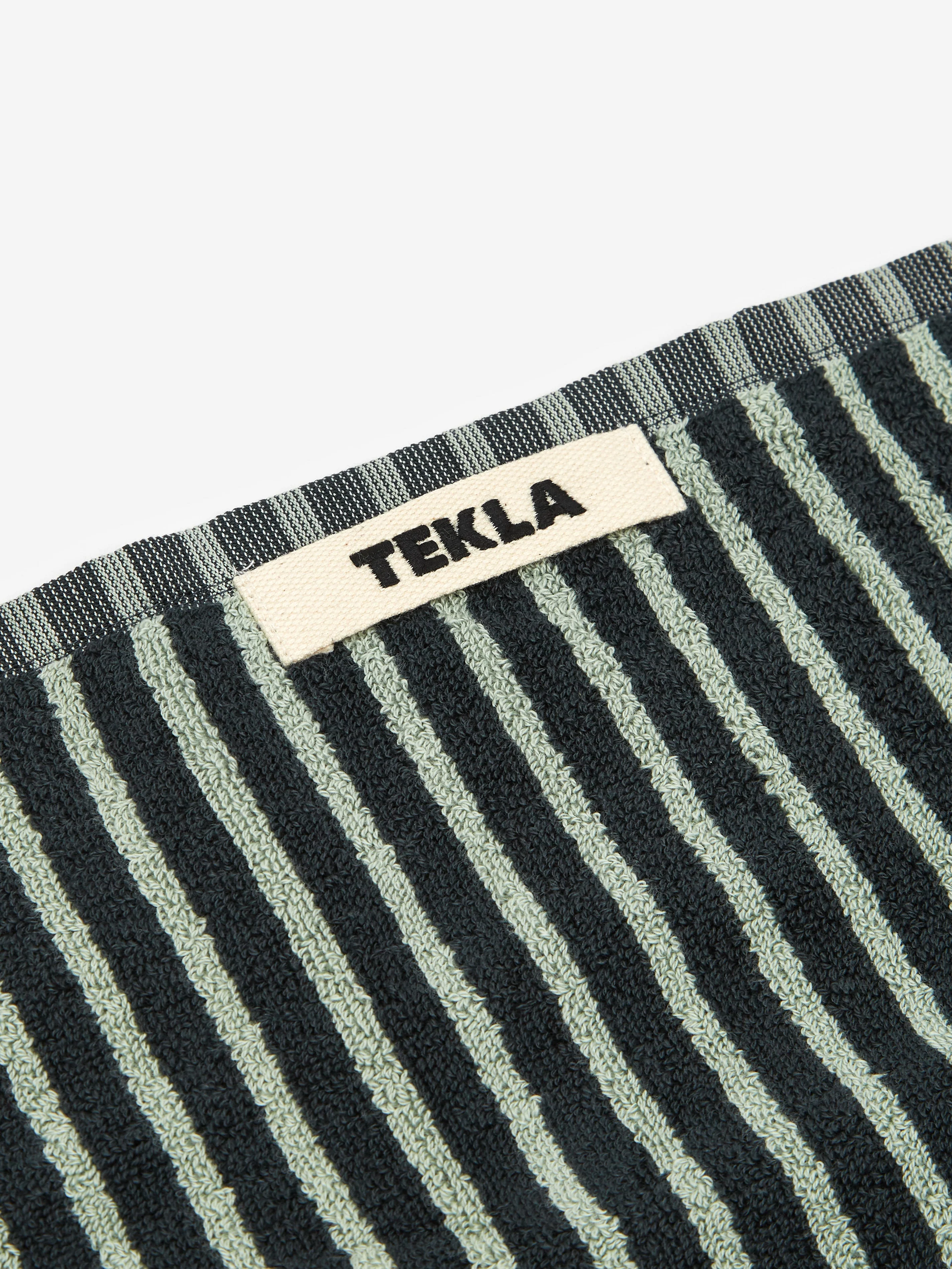 TEKLA Wash Cloth - Black & Mint - Image 2