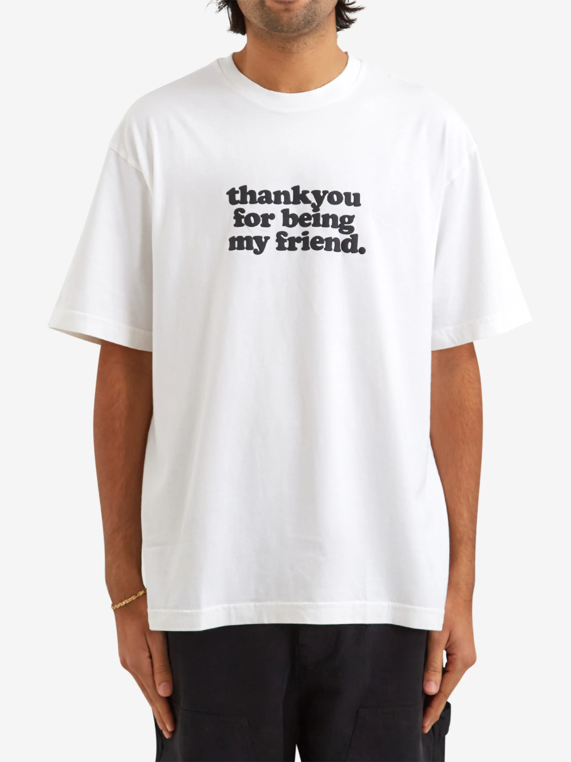 Thank You For Being My Friend Logo T-Shirt - White - Image 2
