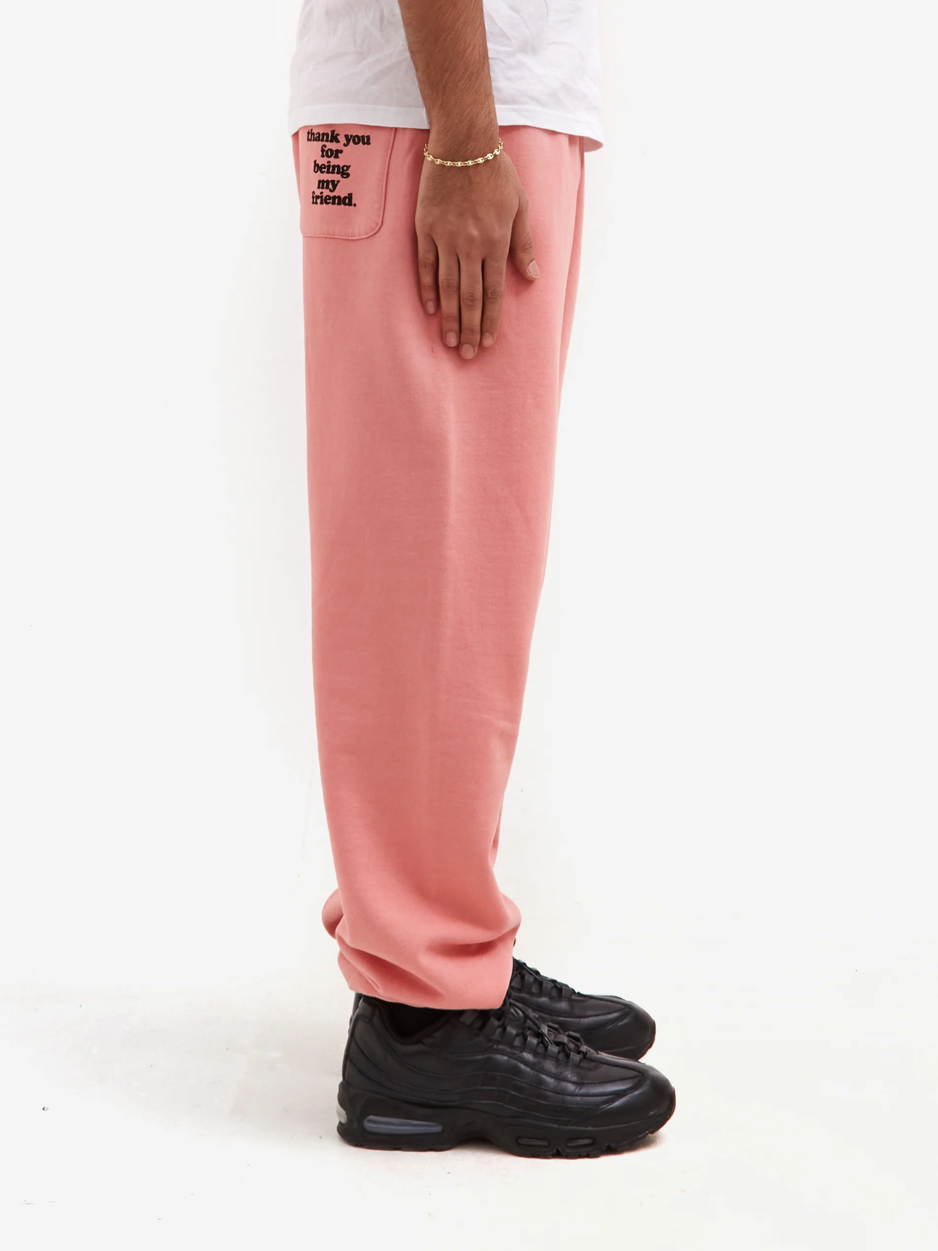 Thank You For Being My Friend Smiley Sweatpant - Pink - Image 6