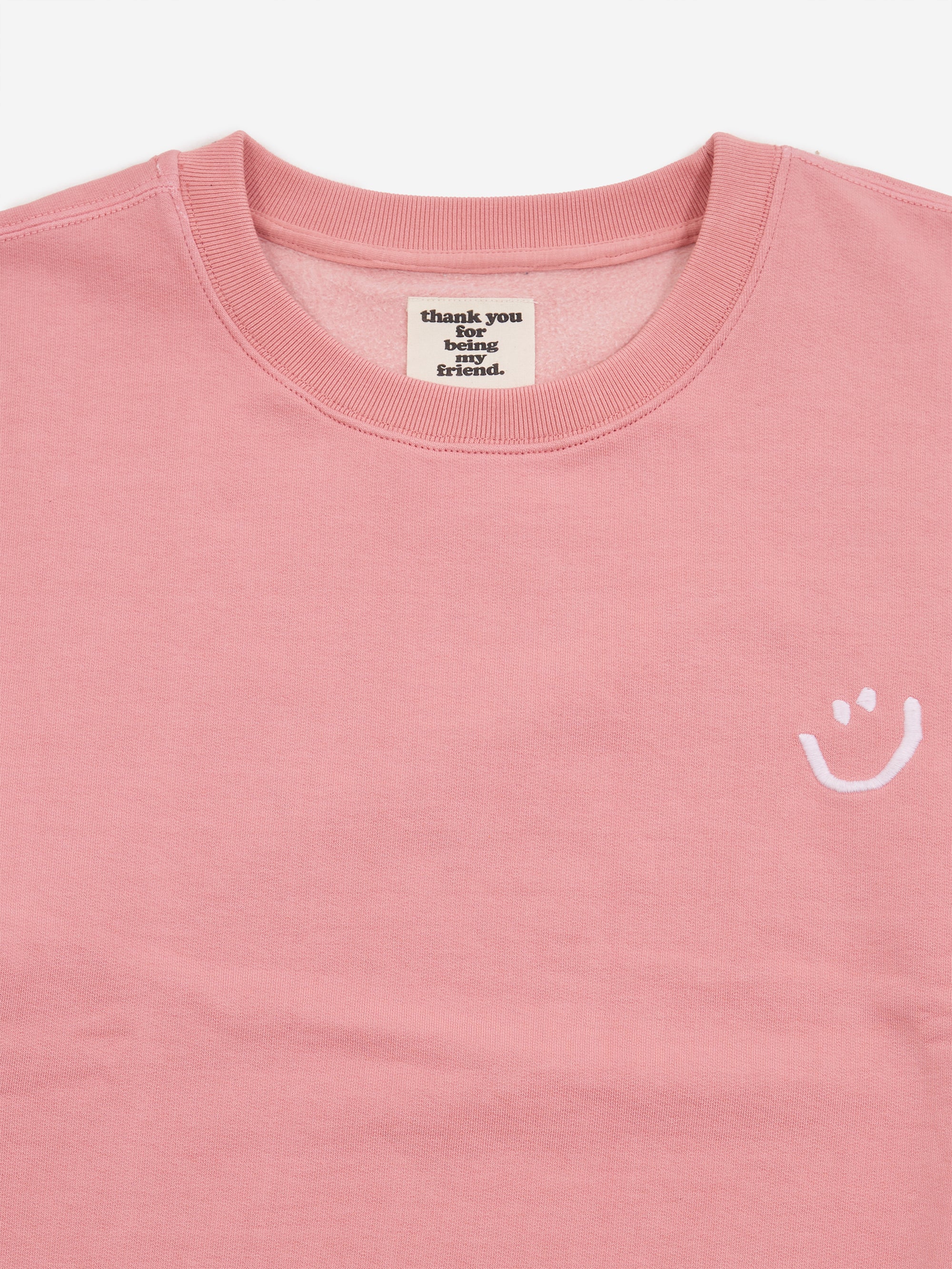 Thank You For Being My Friend Smiley Sweatshirt - Pink - Image 4
