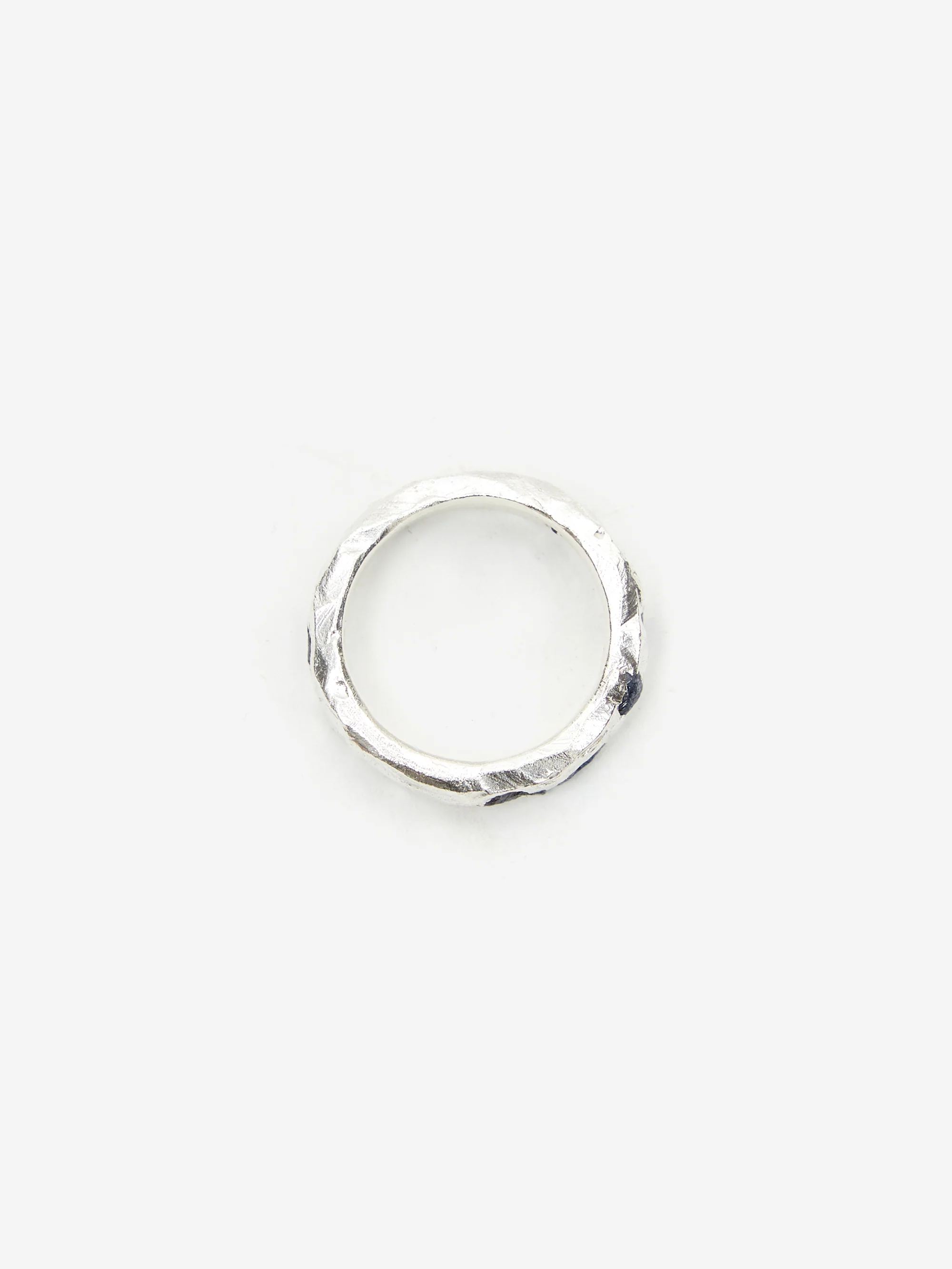 The Ouze Raw Blue Sapphire Scatter Band Ring - Image 3