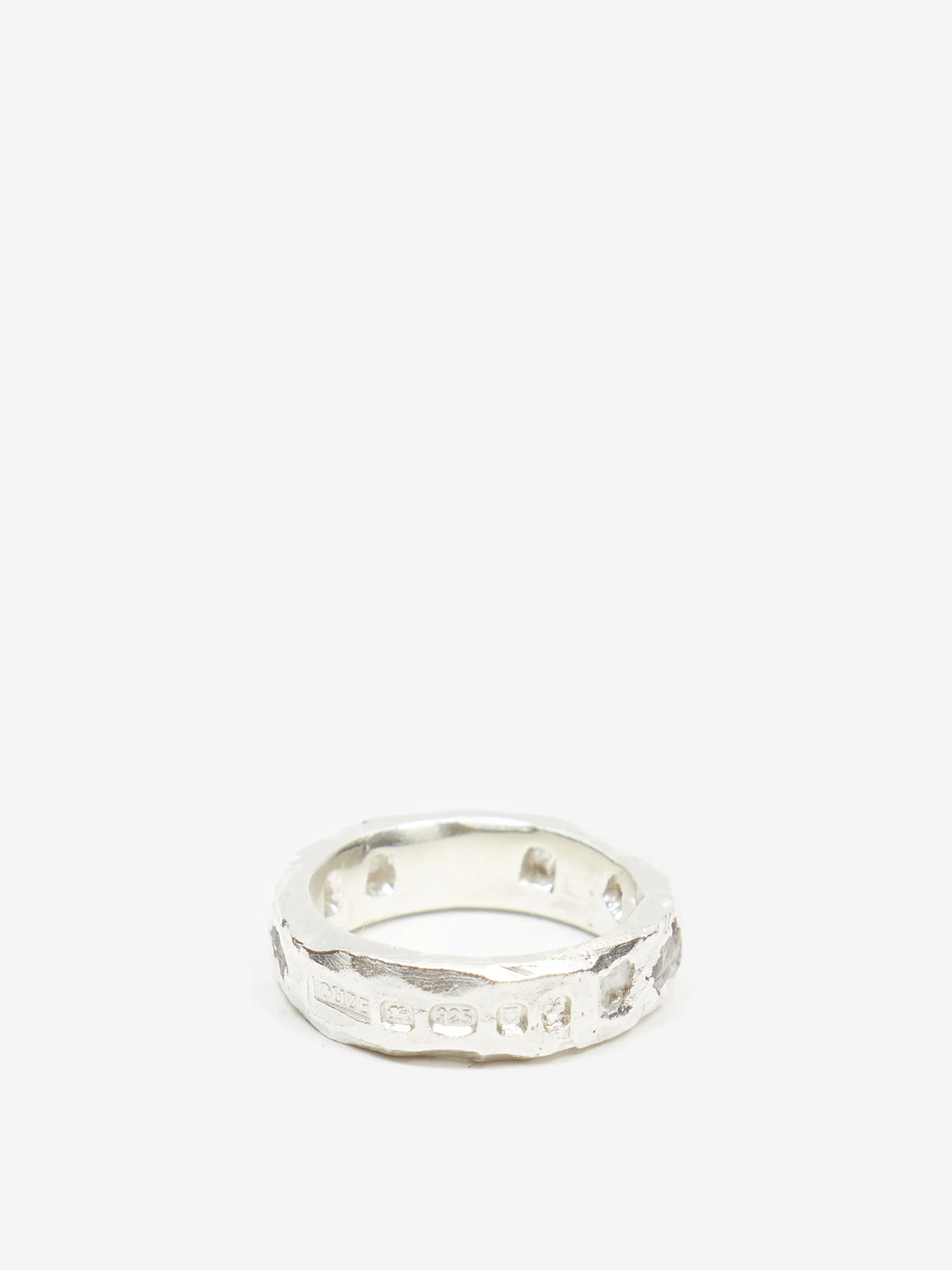The Ouze Raw White Sapphire Scatter Band Ring - Image 2