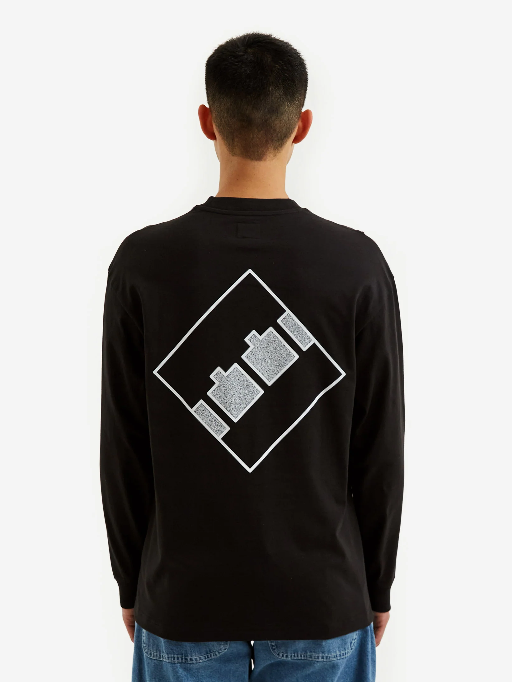 The Trilogy Tapes Block Noise 45 LS T-Shirt - Black - Image 2