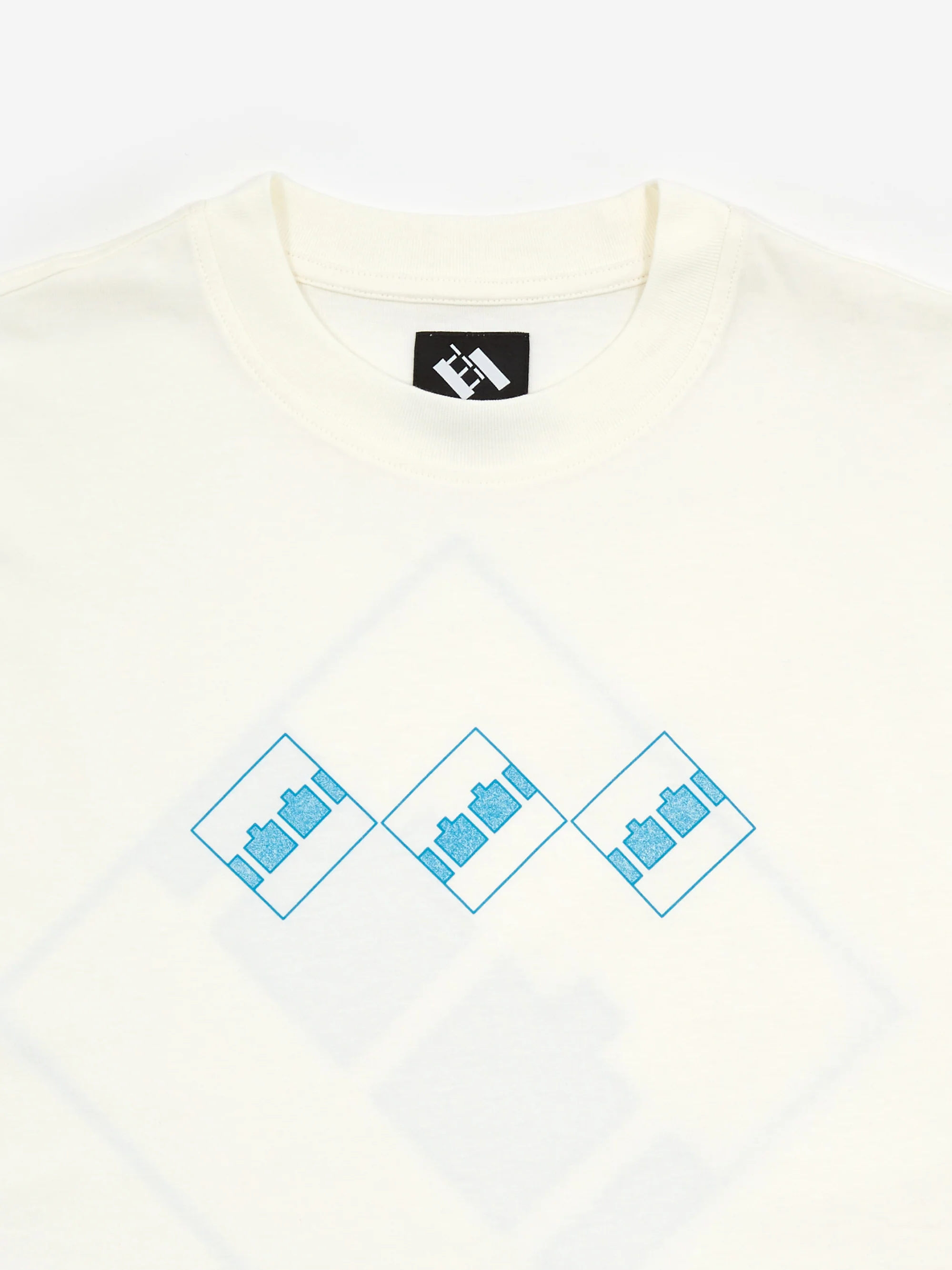 The Trilogy Tapes Block Noise 45 Shortsleeve T-Shirt - White - Image 3