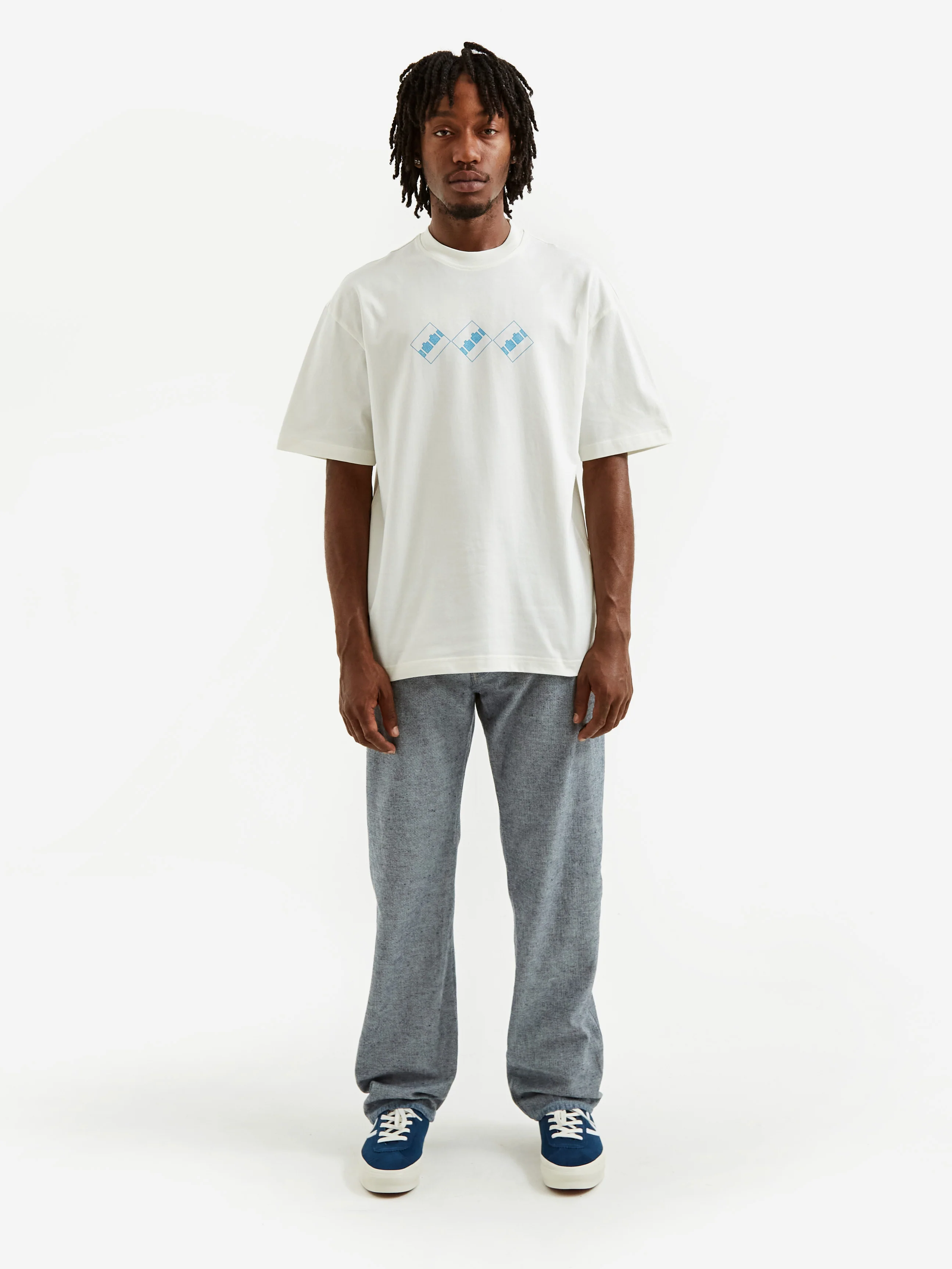 The Trilogy Tapes Block Noise 45 Shortsleeve T-Shirt - White - Image 7