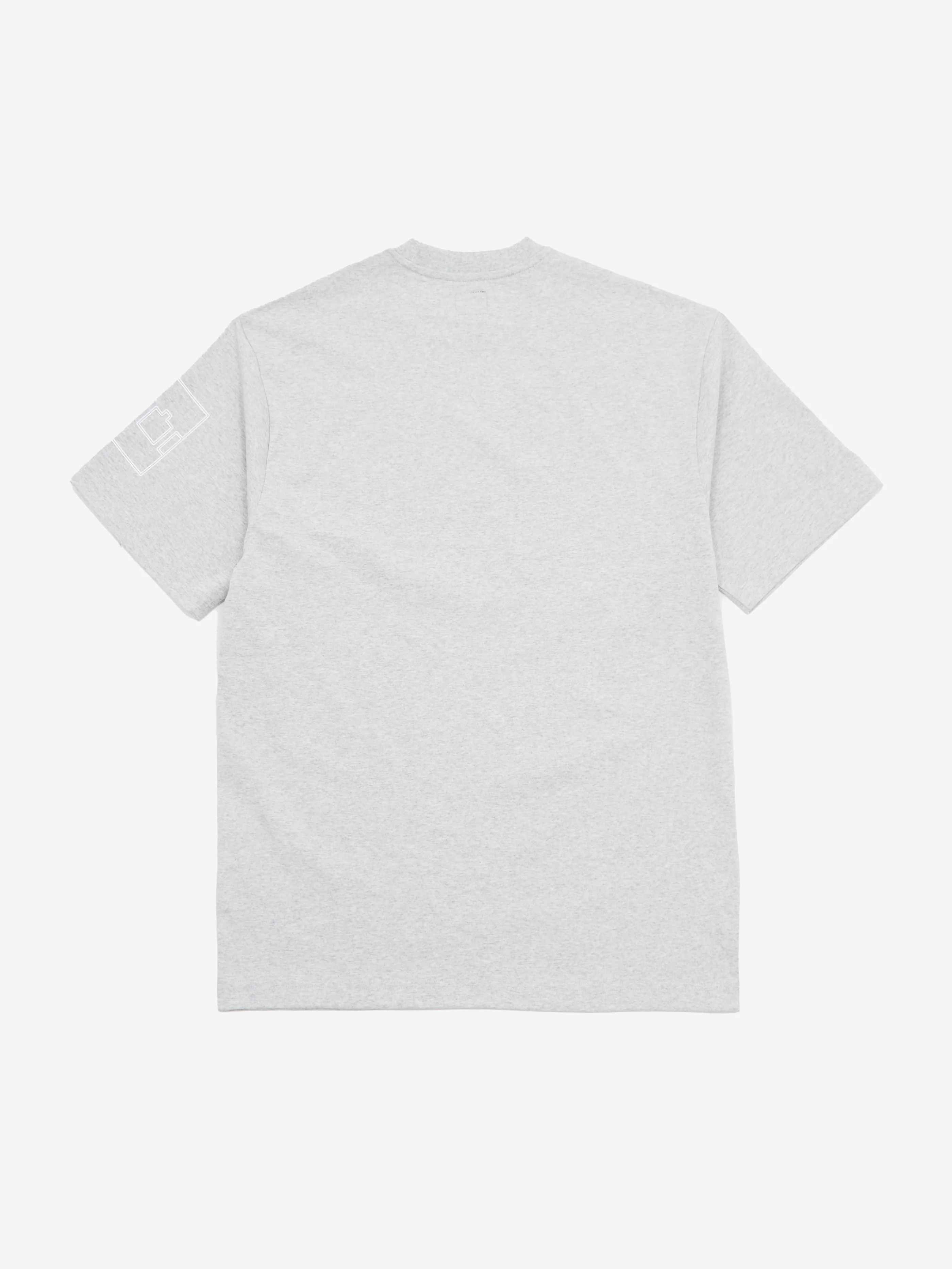 The Trilogy Tapes Logo Outline T-Shirt - Grey Marl - Image 4