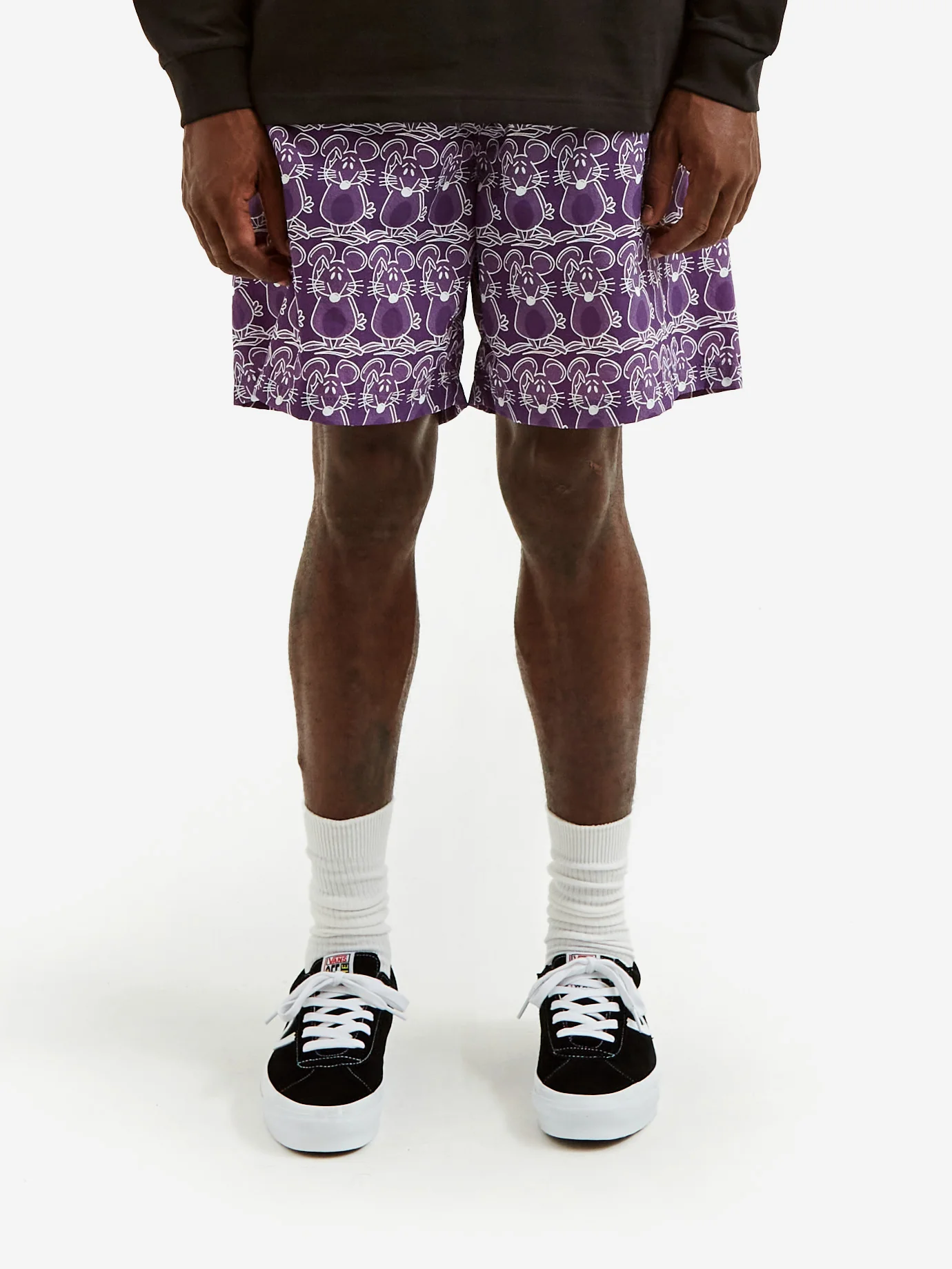 The Trilogy Tapes Mouse Swim Short - Purple/White - Image 2