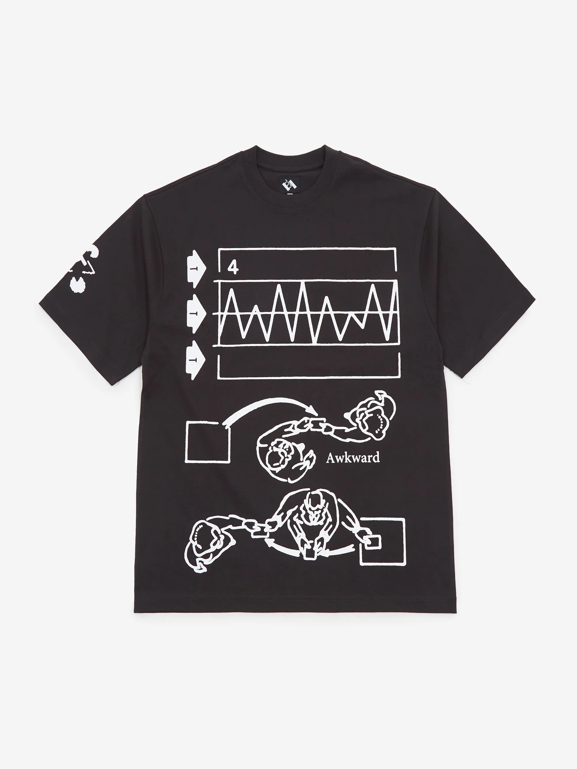 The Trilogy Tapes TTT Awkward Graph T-Shirt - Black