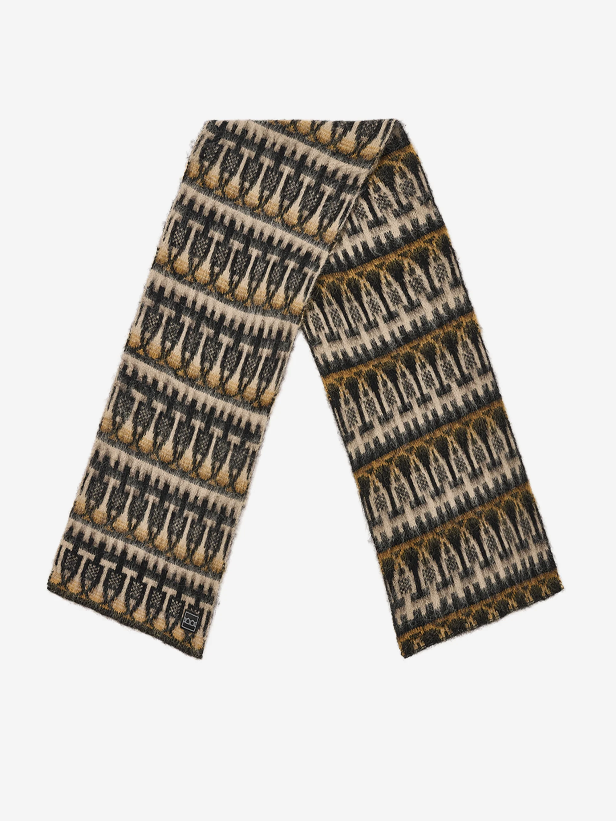 The Trilogy Tapes TTT Mohair Knitted Repeat Scarf - Multi